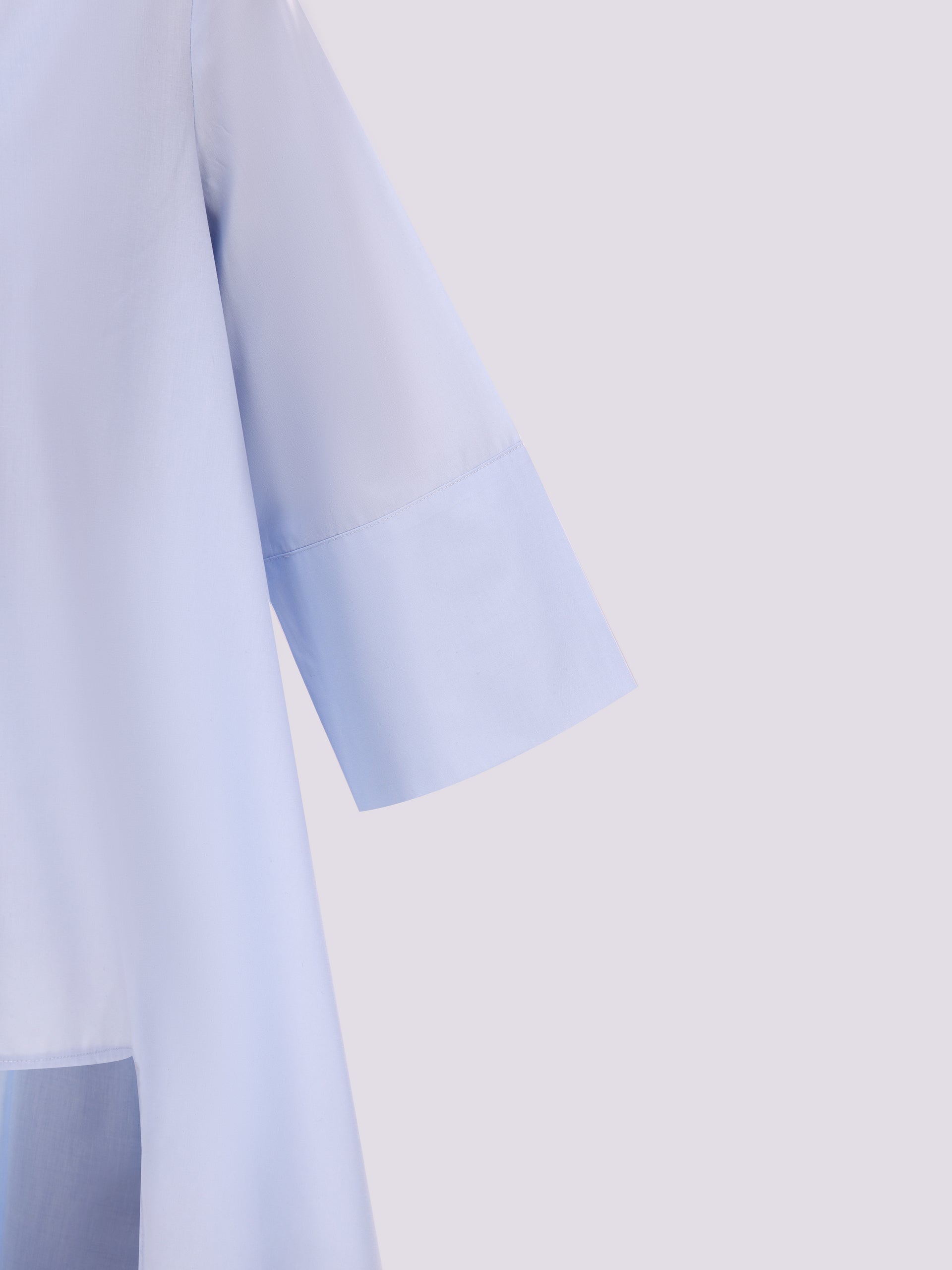 Ice Blue Oversized Asymmetrical Shirt