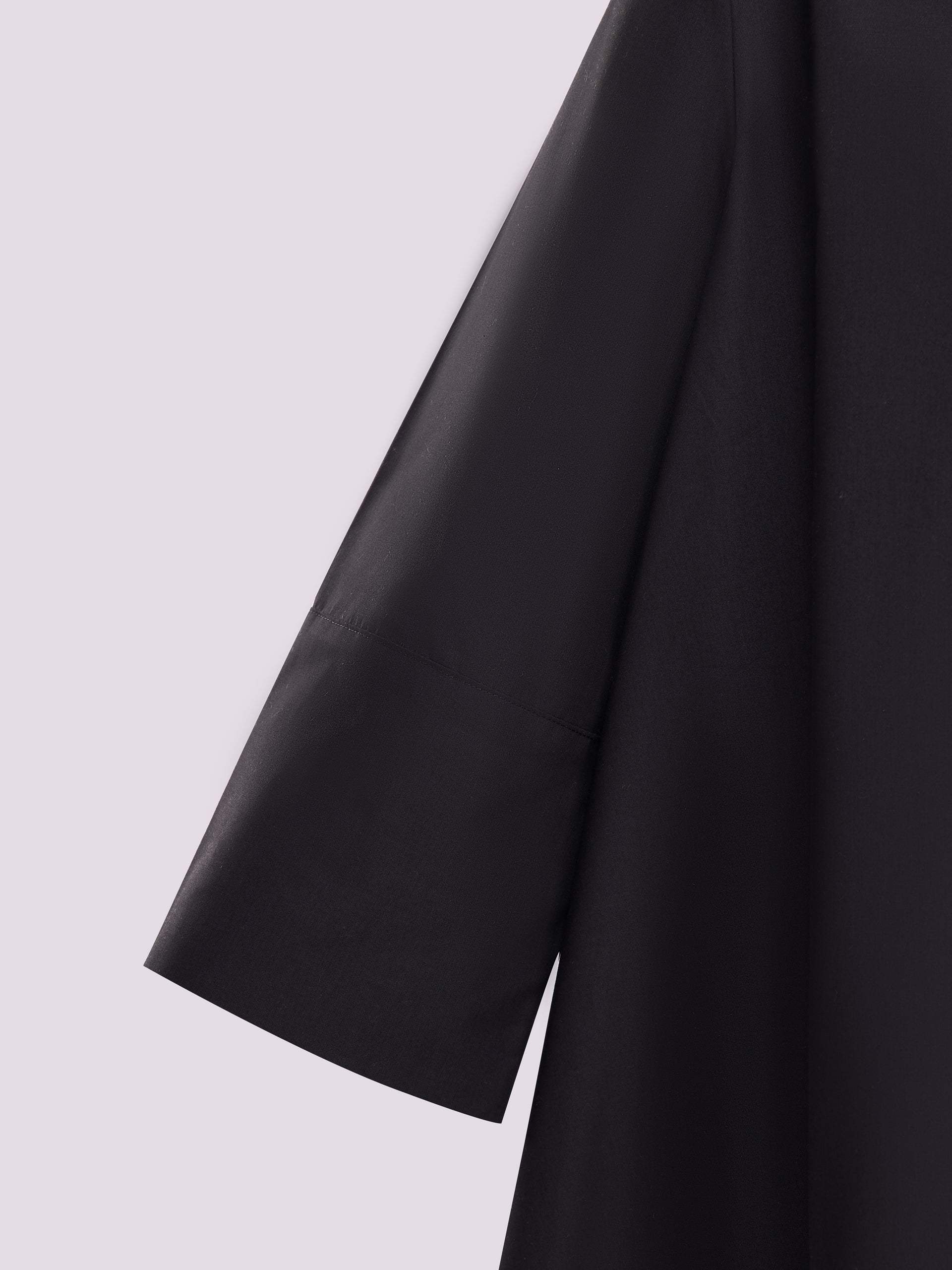 Black Oversized Asymmetrical Shirt