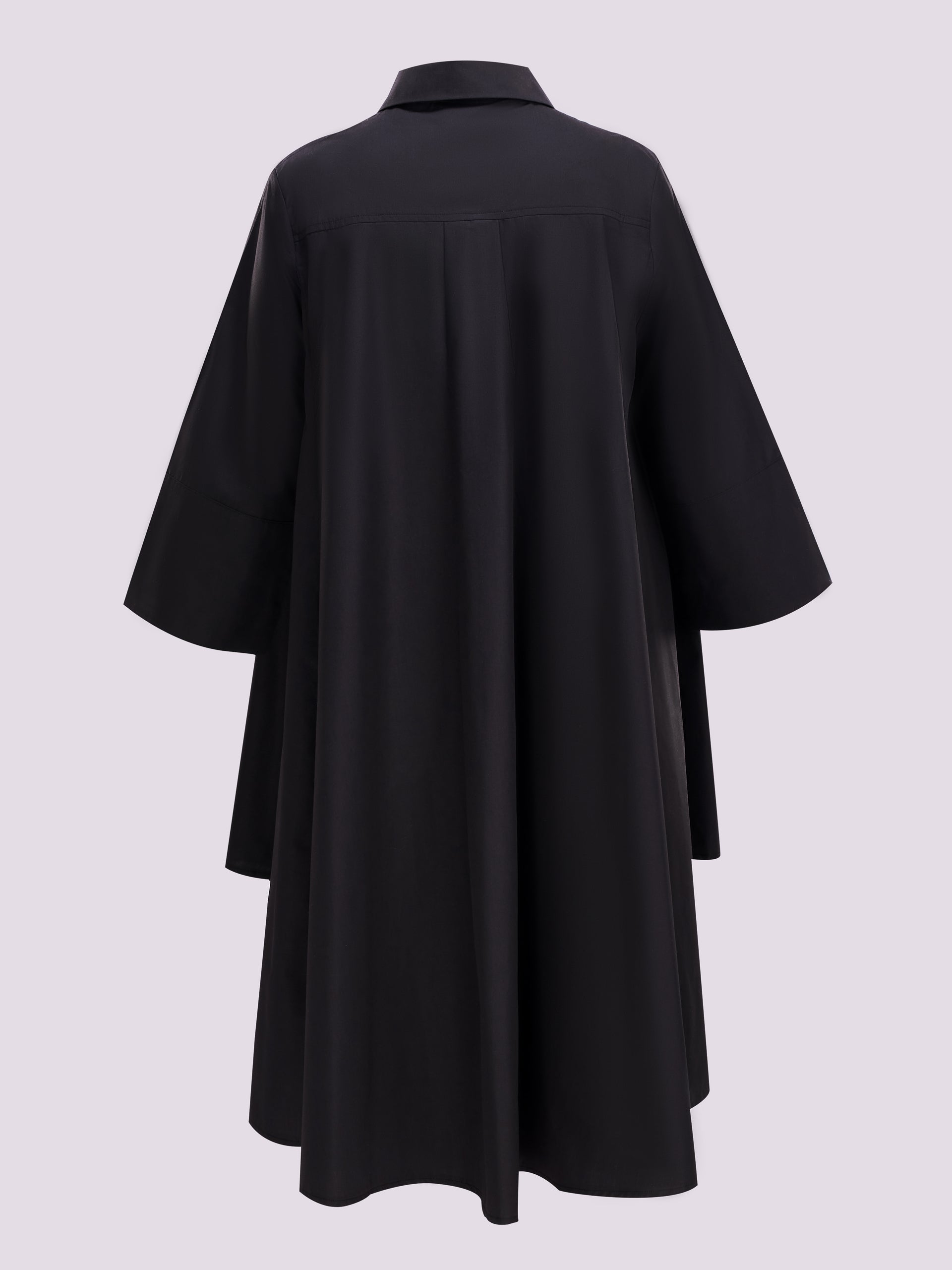 Black Oversized Asymmetrical Shirt