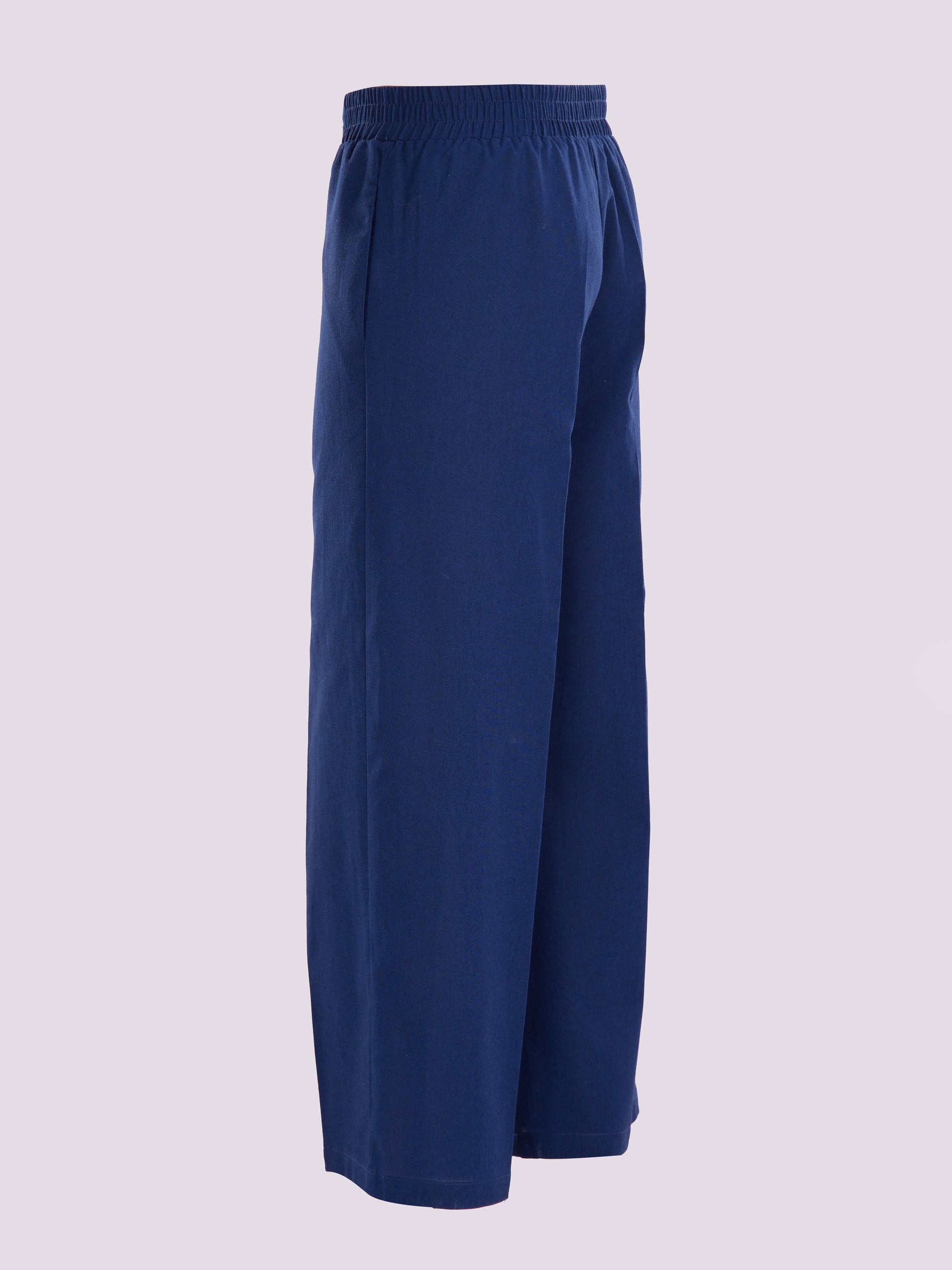 Navy Wide Leg Pants