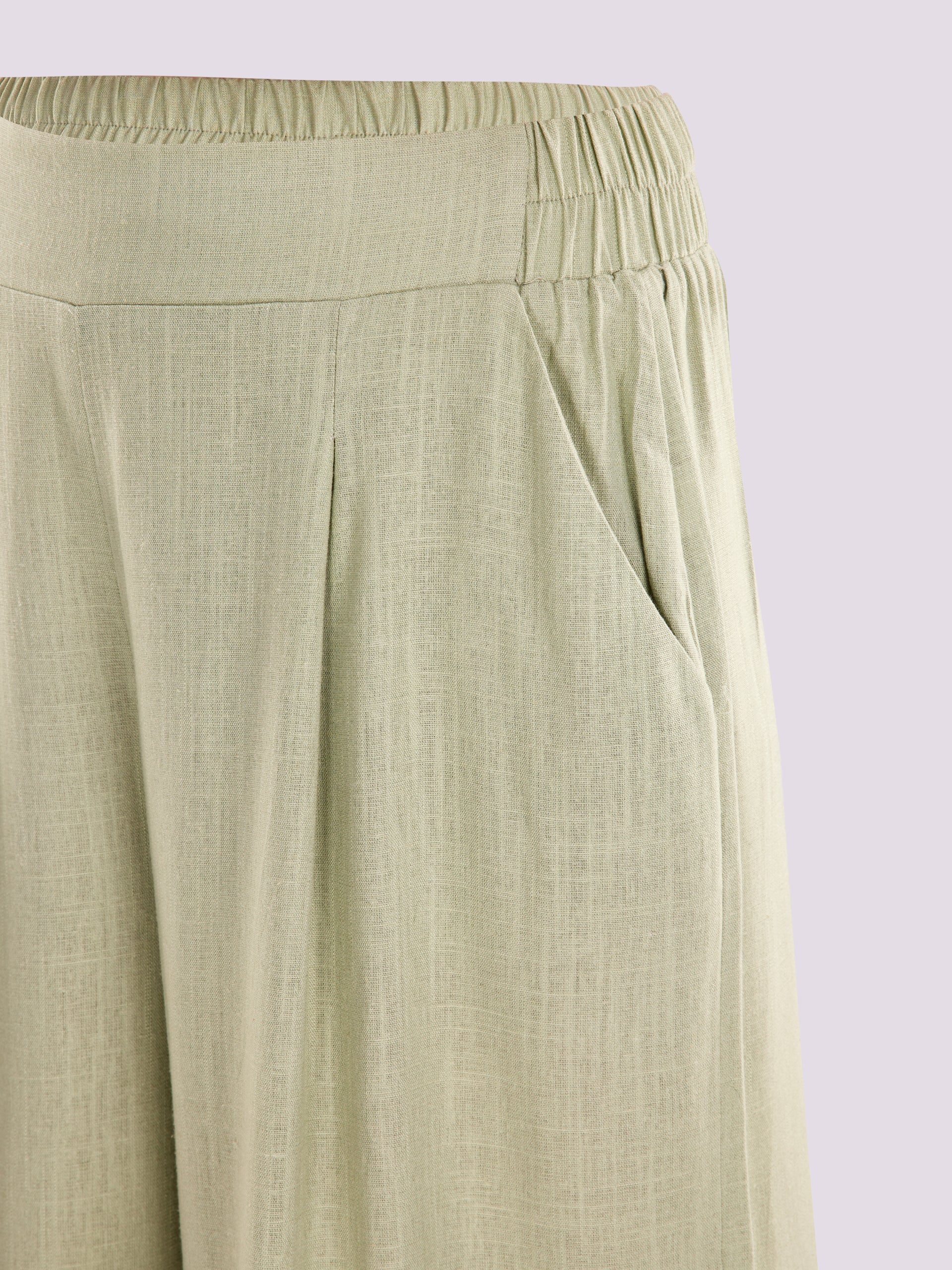 Mint Green Wide-Leg Trousers