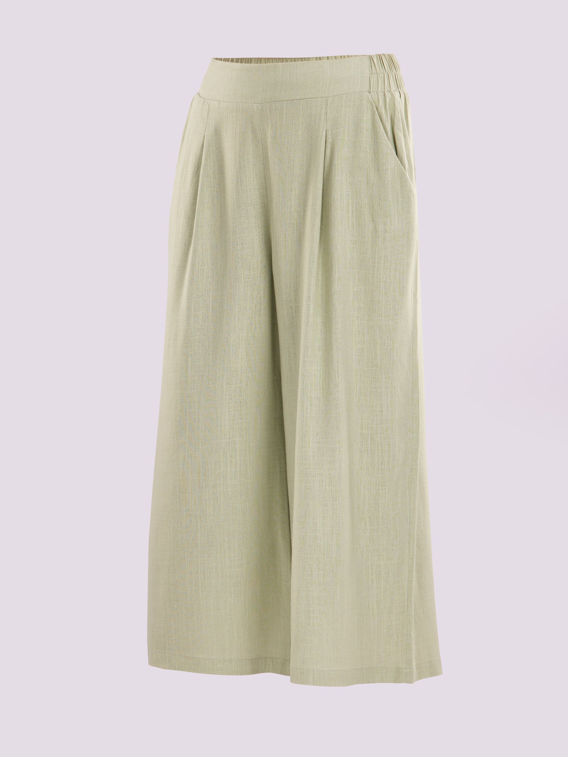 Mint Green Wide-Leg Trousers