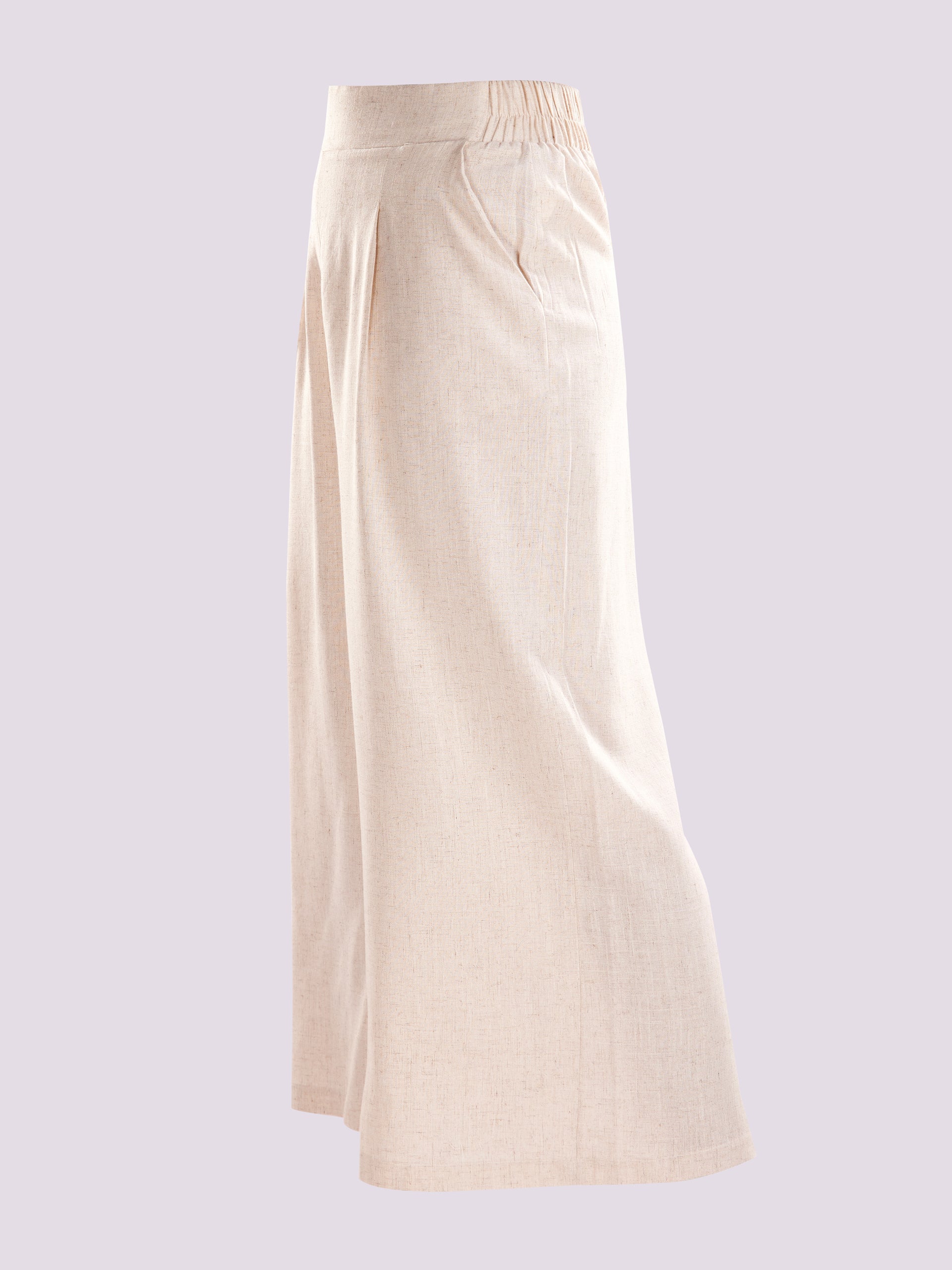 Light Grey Wide-Leg Trousers