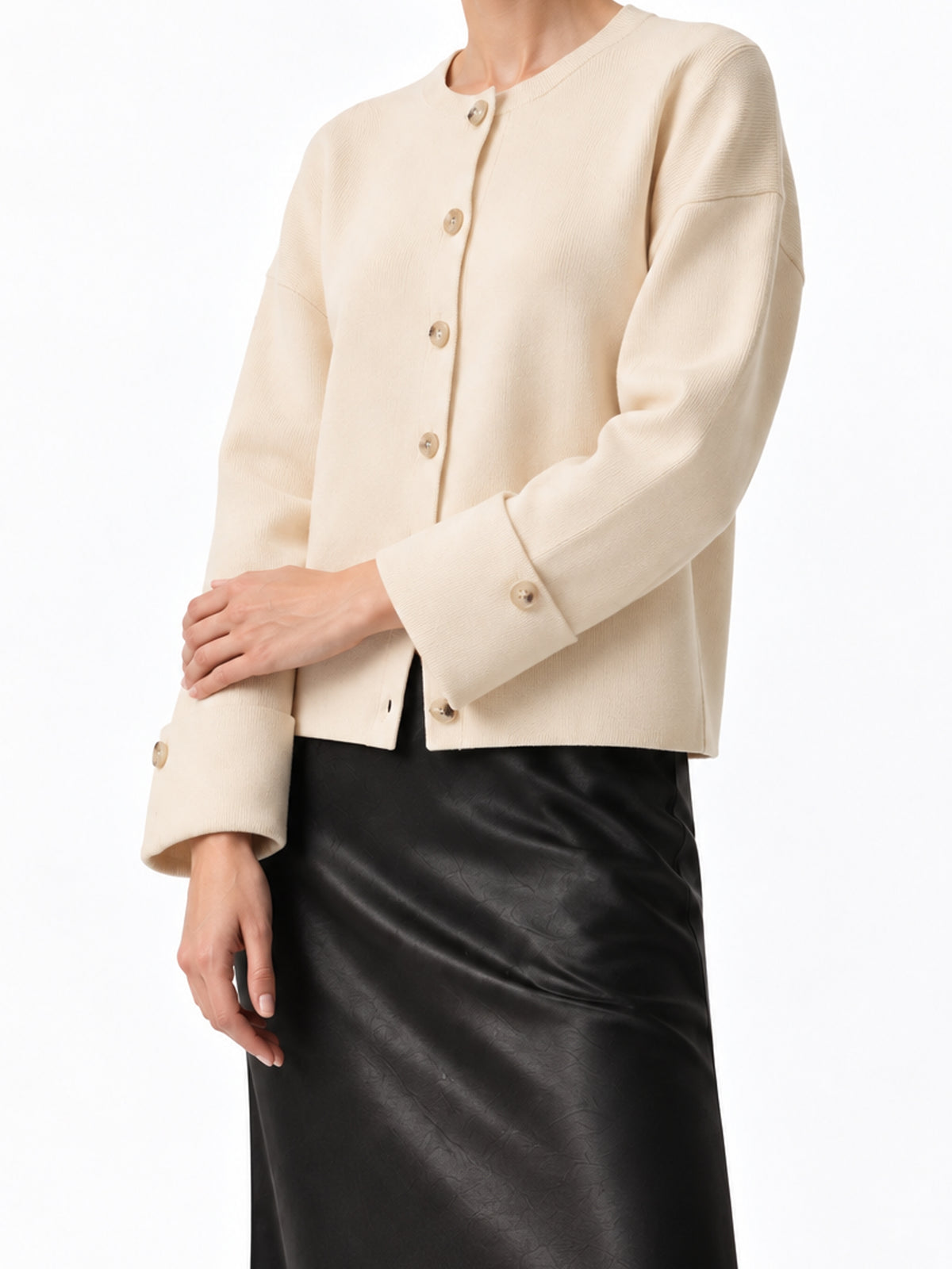 The Buttercream Button-Front Knit