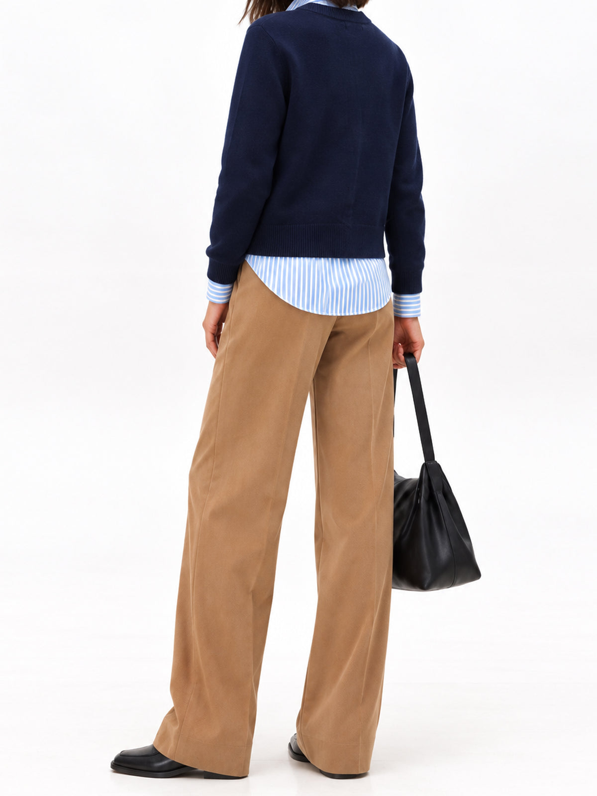 Navy Classic Crew-Neck Cardigan