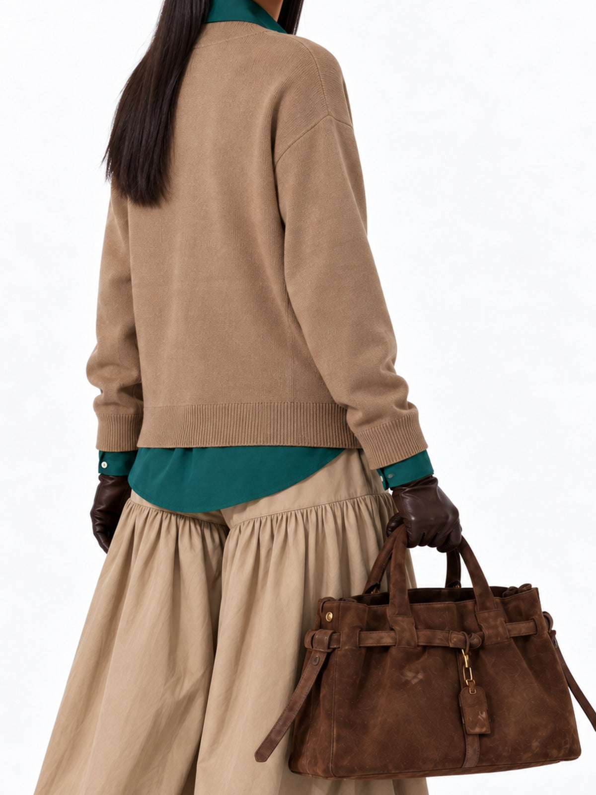The Camel V-Neck Pocket Cardigan