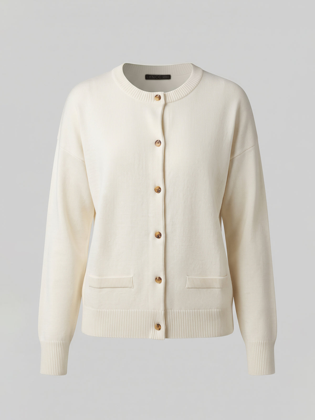 The Ivory Classic Crew-Neck Cardigan
