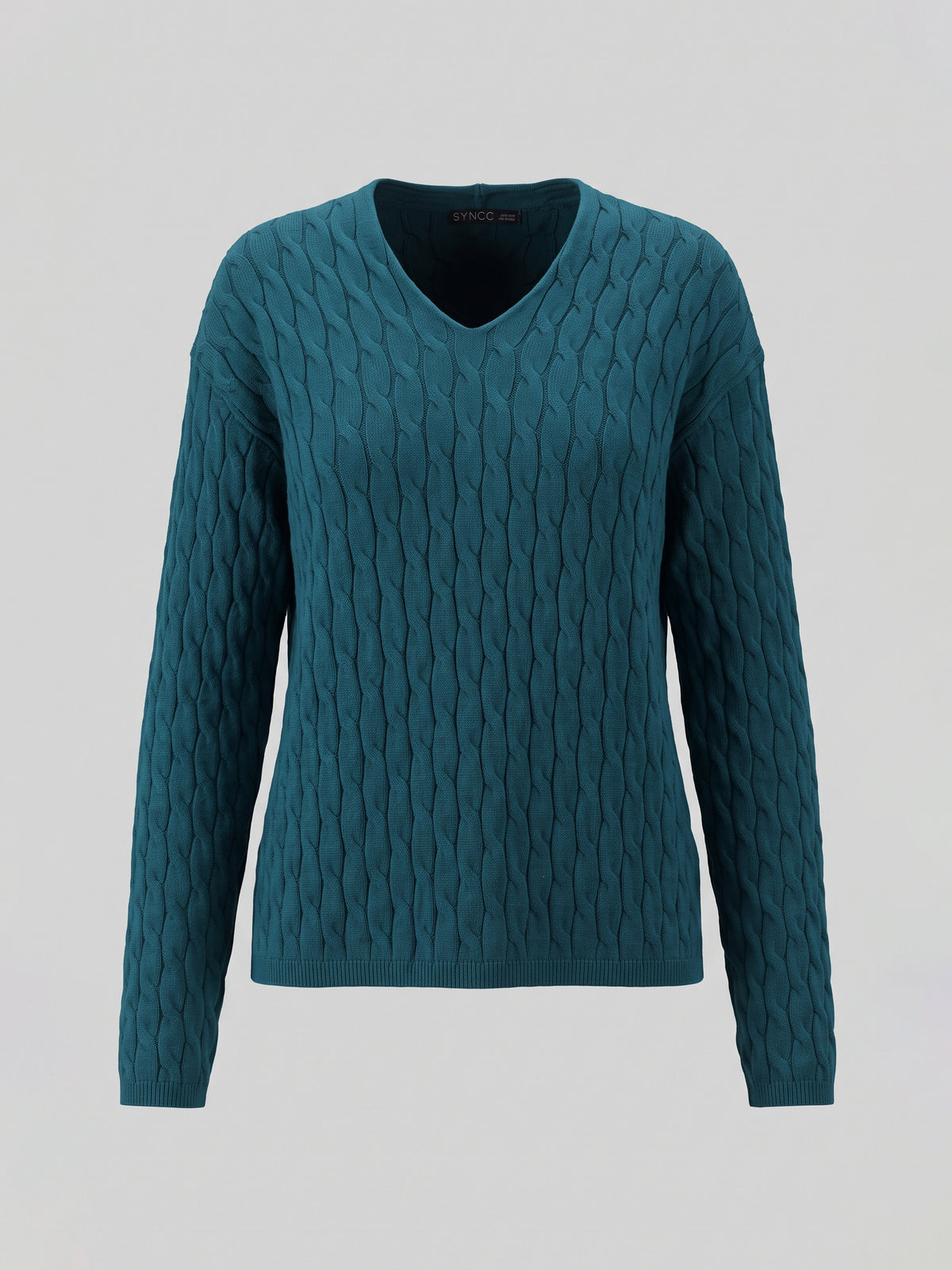 Noir Sculpted V-Neck Sweater