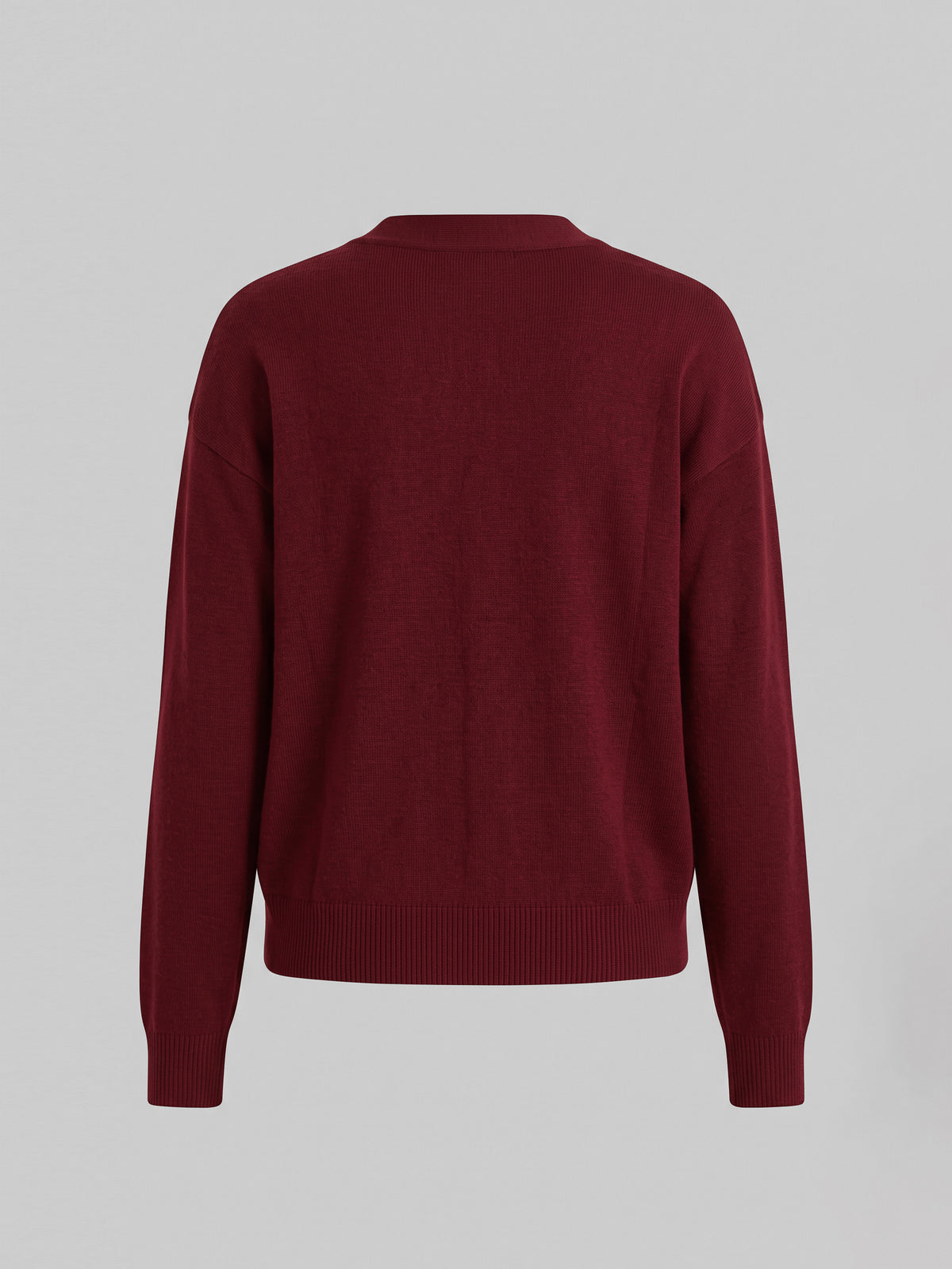 The Wine V-Neck Pocket Cardigan