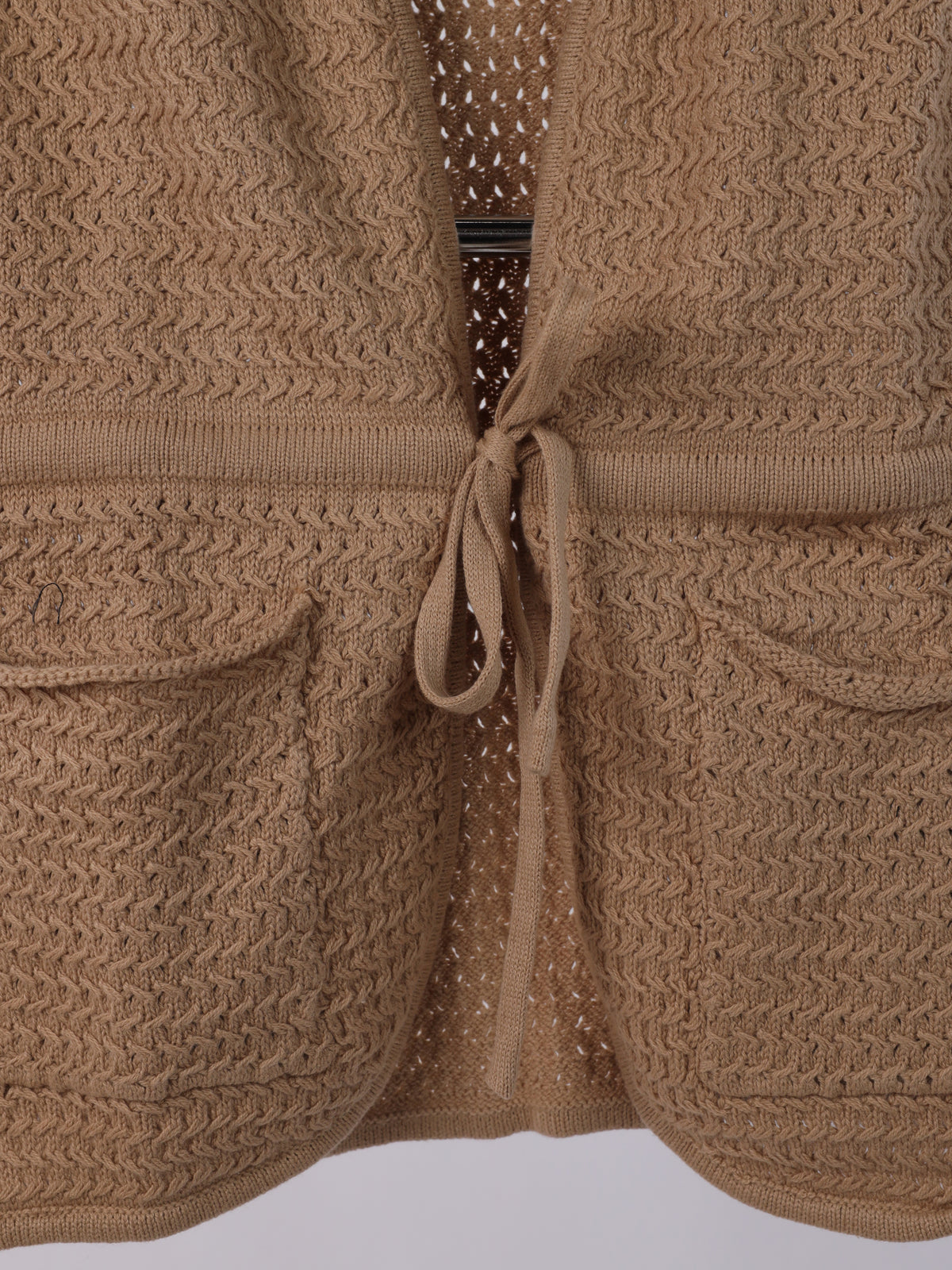The Camel Tie-Front Knit Vest