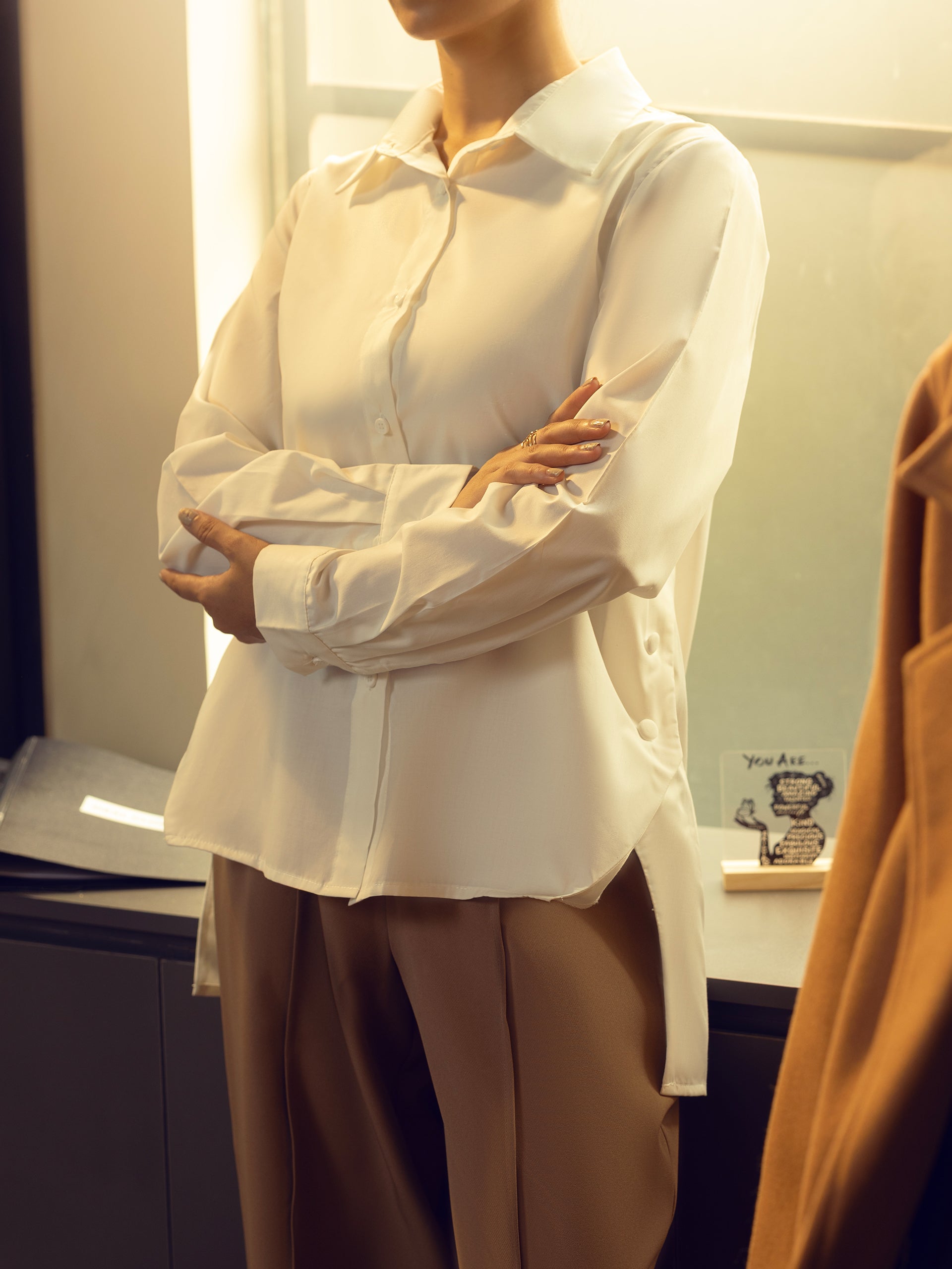 White Button-Down Shirt