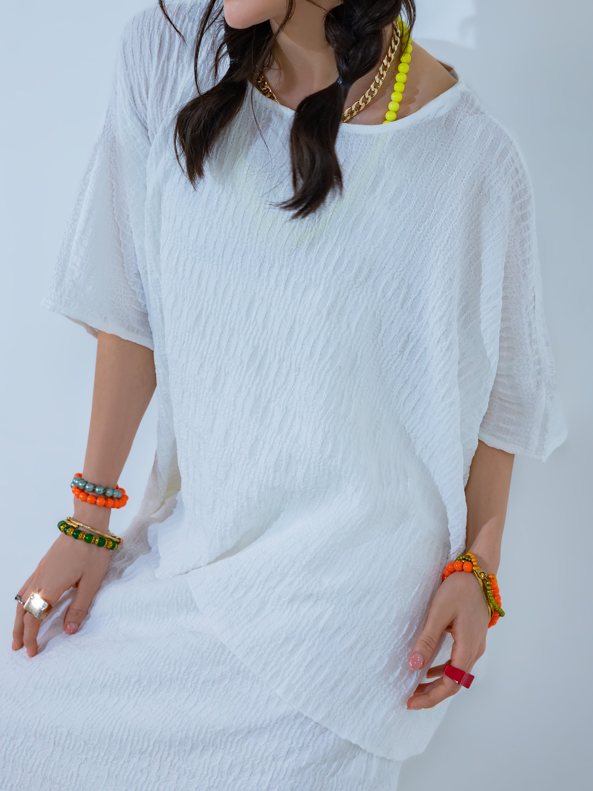 Ivory Textured Blouse