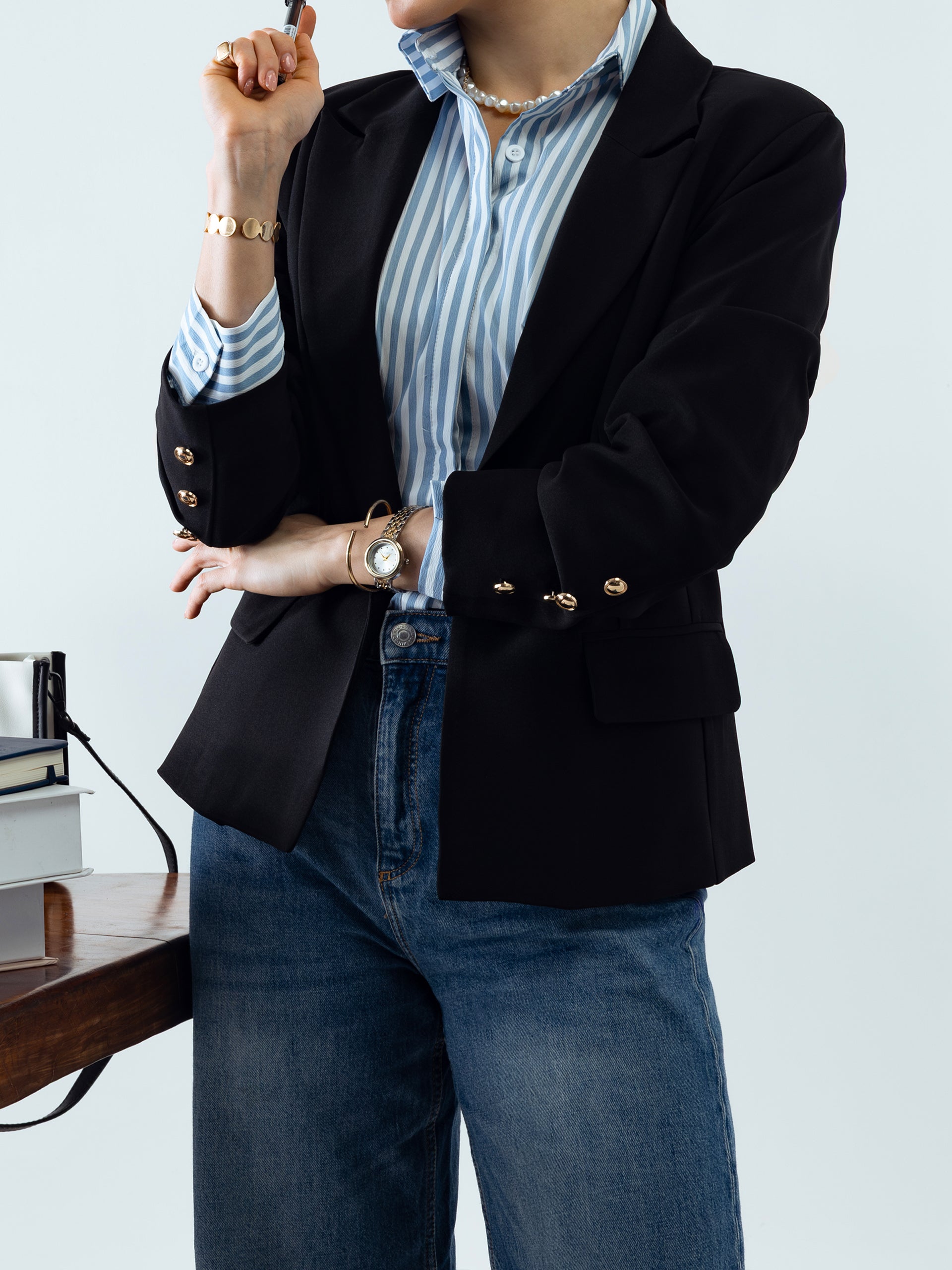 Classic Black Tailored Blazer