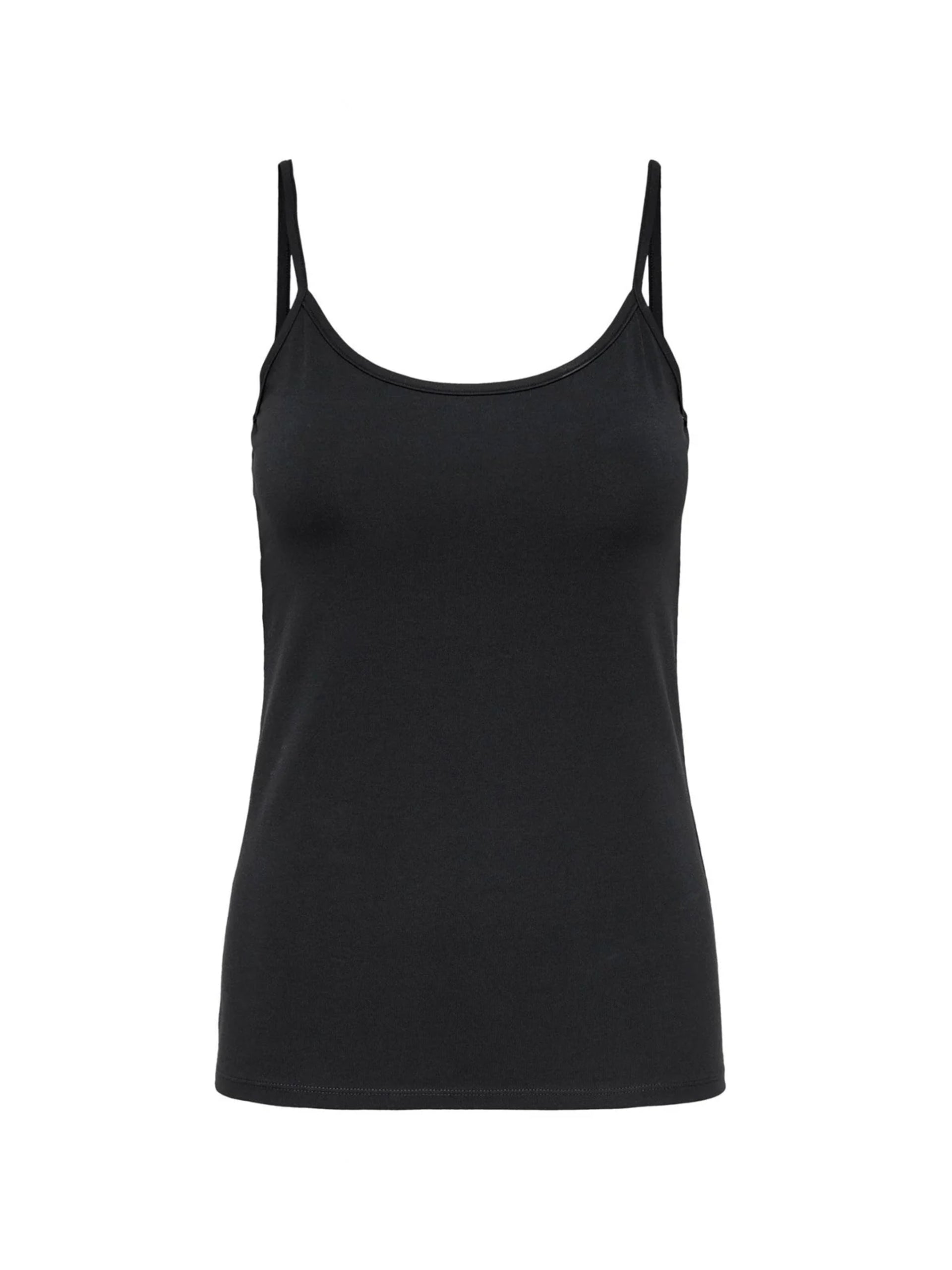Black Lycra Jersey Tank Top