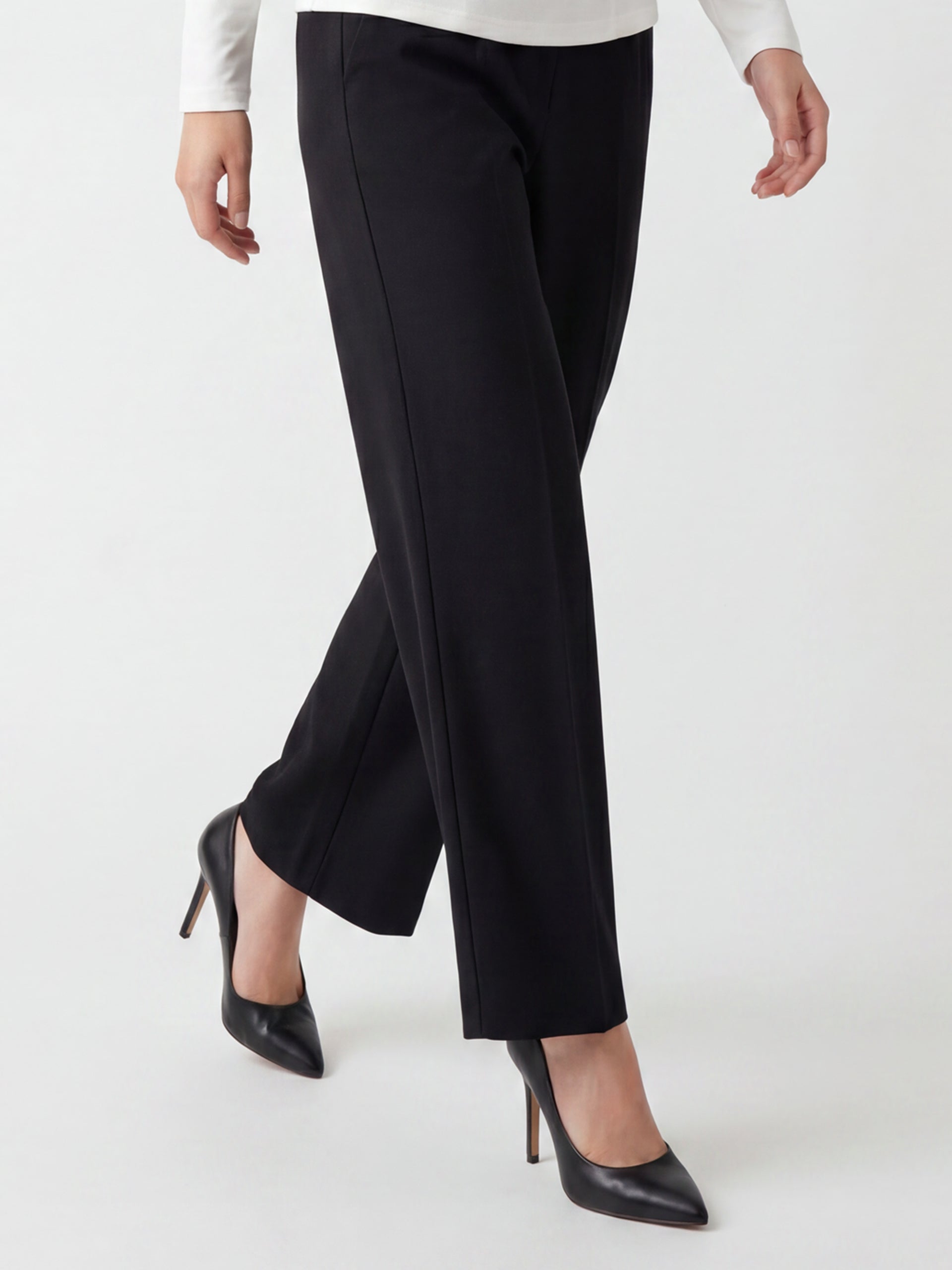 Black Straight Leg Trousers