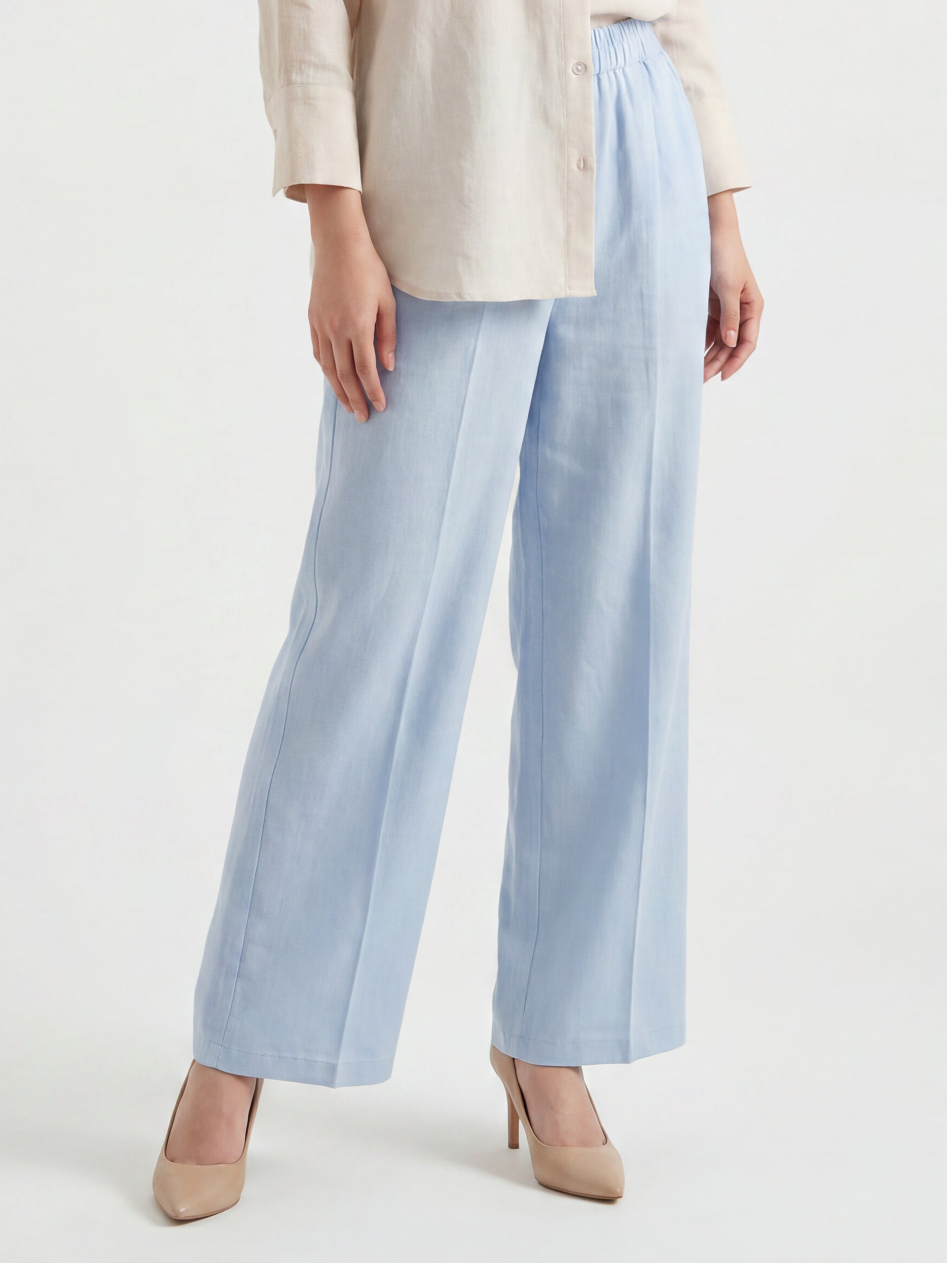 Light Blue High Waisted Trousers