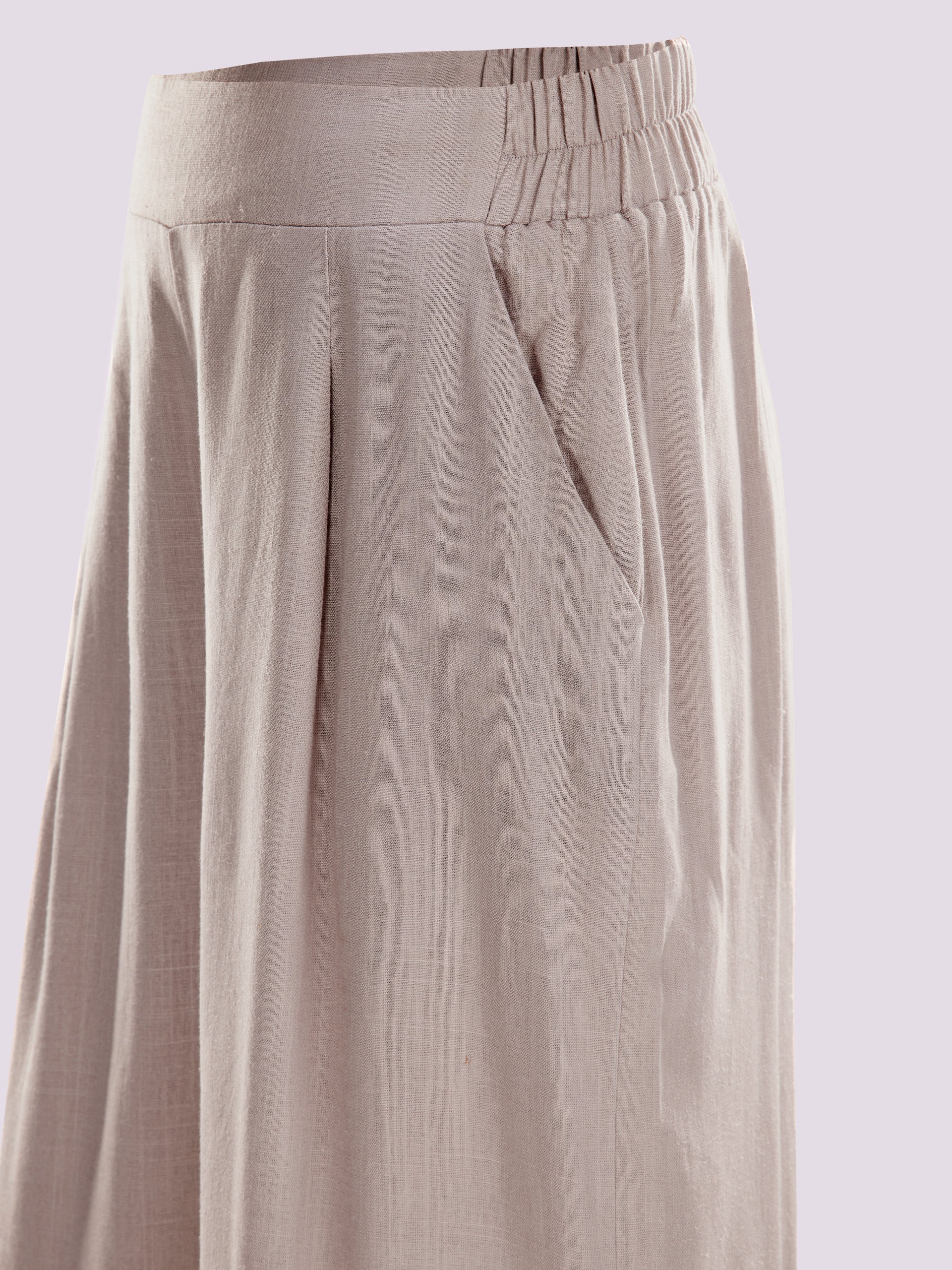 Light Grey Wide-Leg Trousers