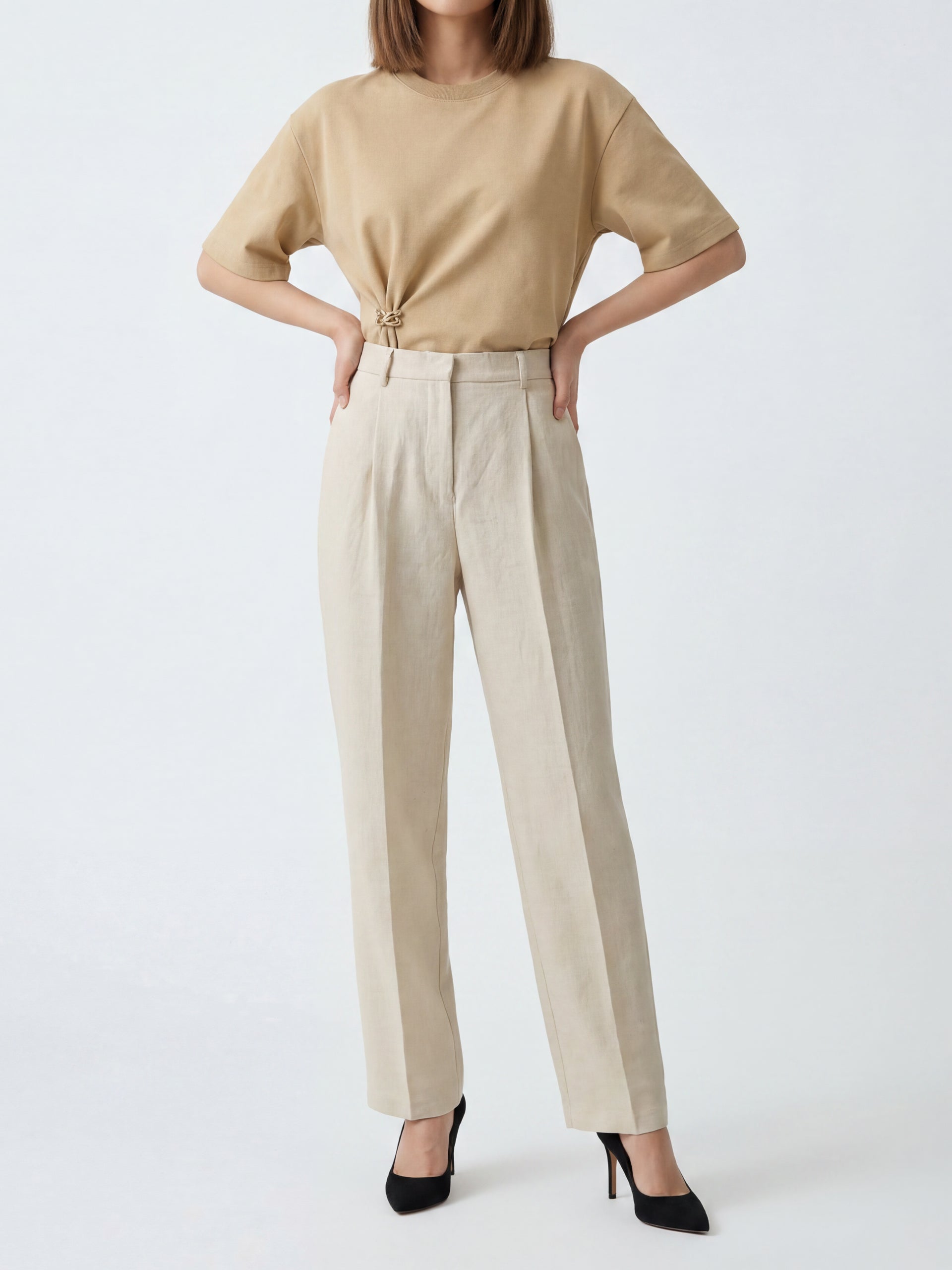 Women's The Textured Tailored Pants - women's Trousers | SYNCC