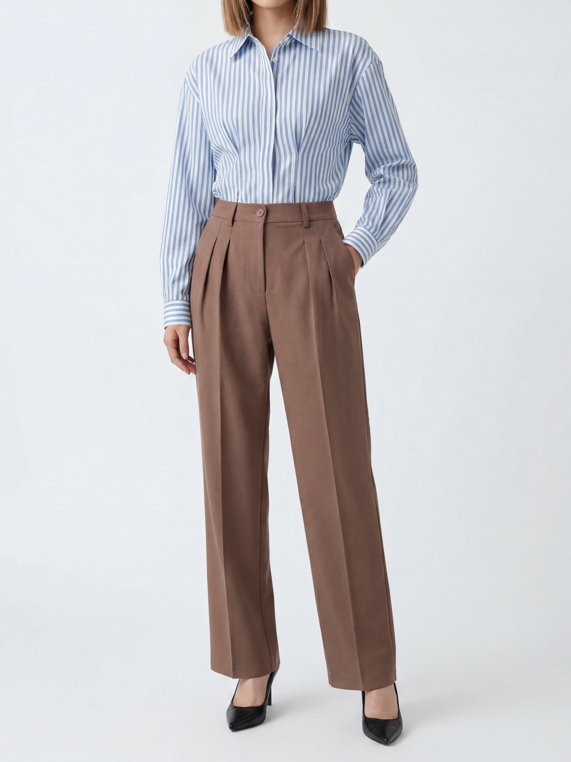 Women's Brown Trousers - women's Trousers | SYNCC