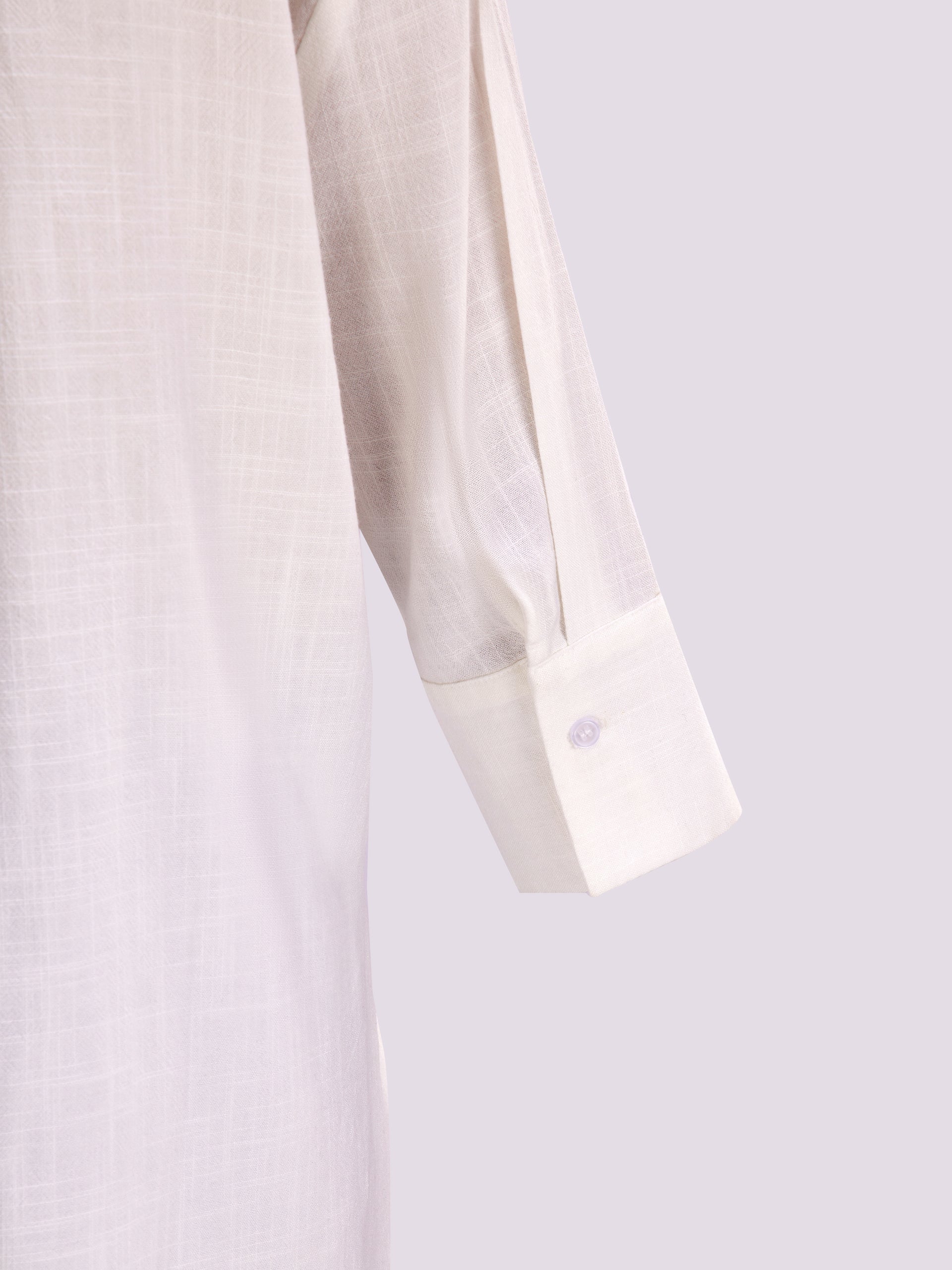 White Relaxed Fit Button-Down Shirt