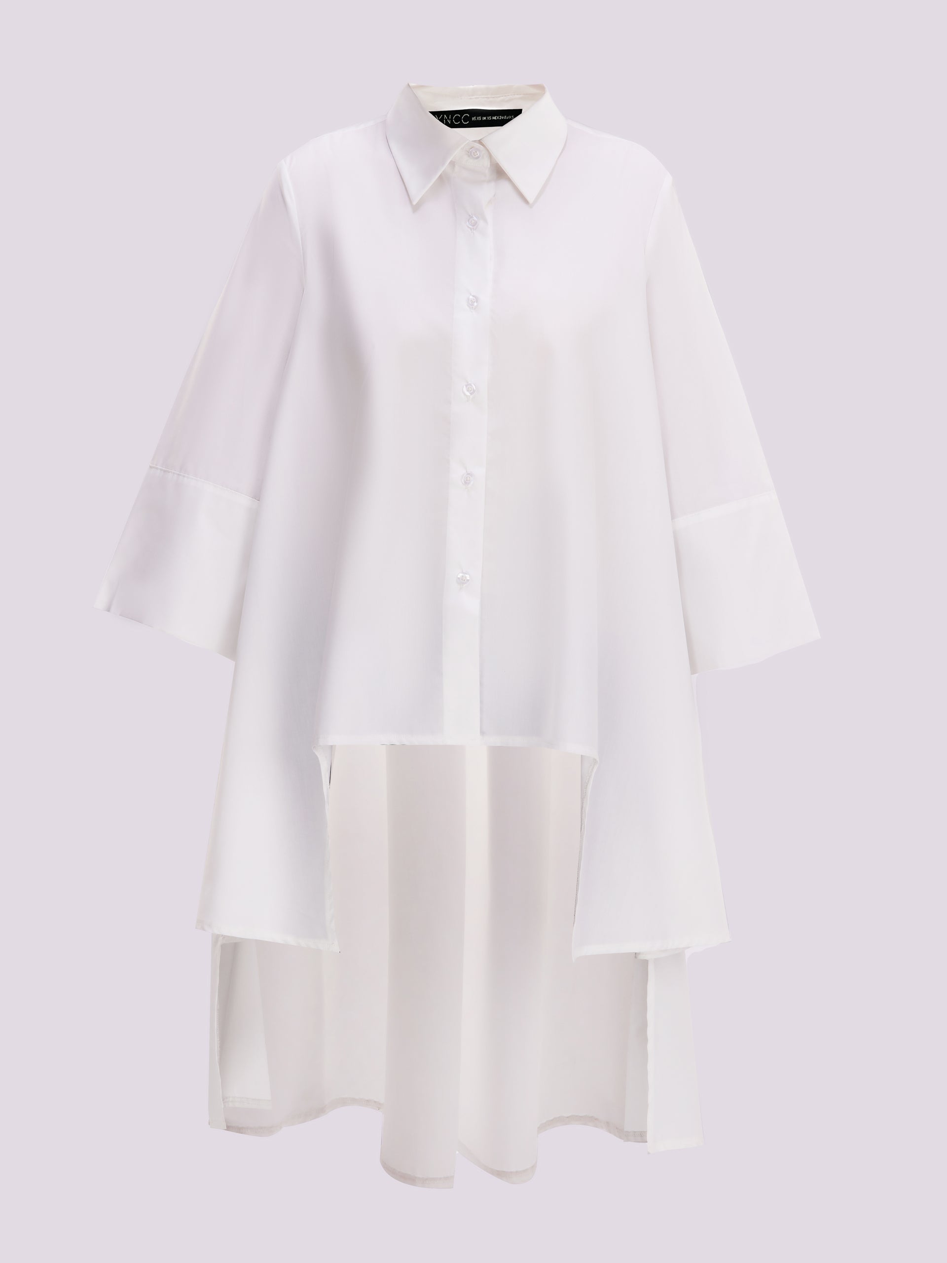 White Oversized Asymmetrical Shirt
