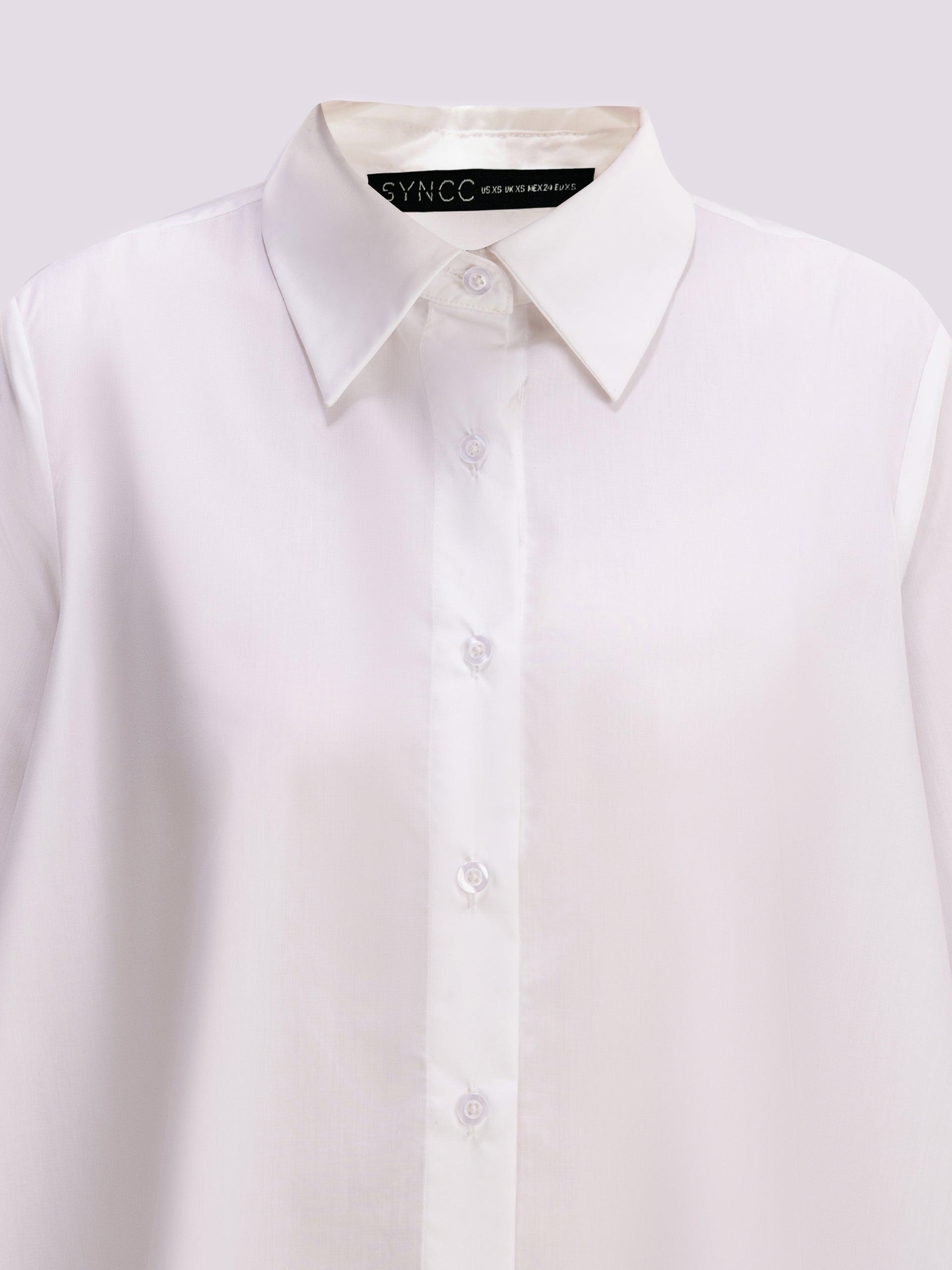 White Oversized Asymmetrical Shirt