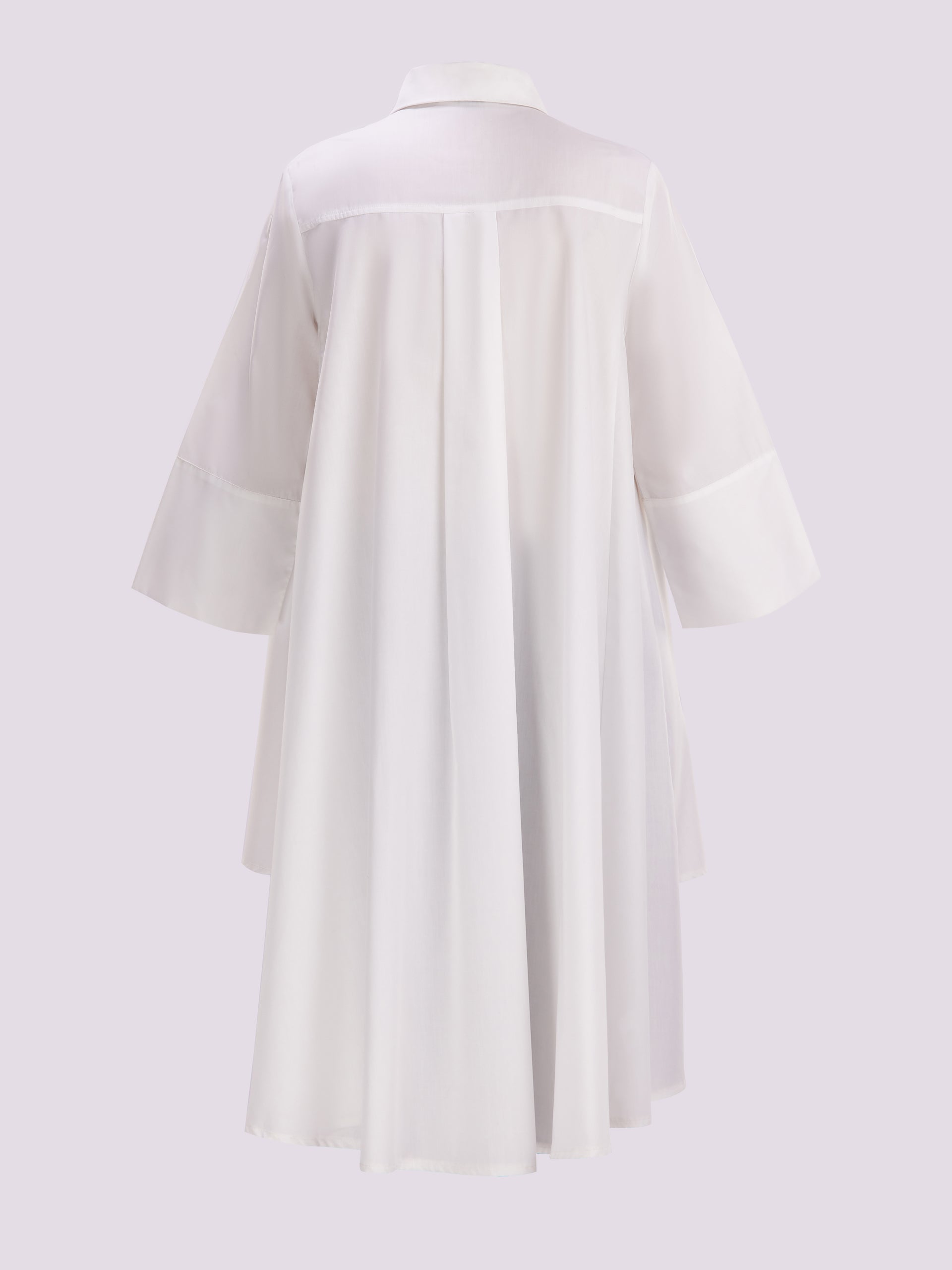 White Oversized Asymmetrical Shirt