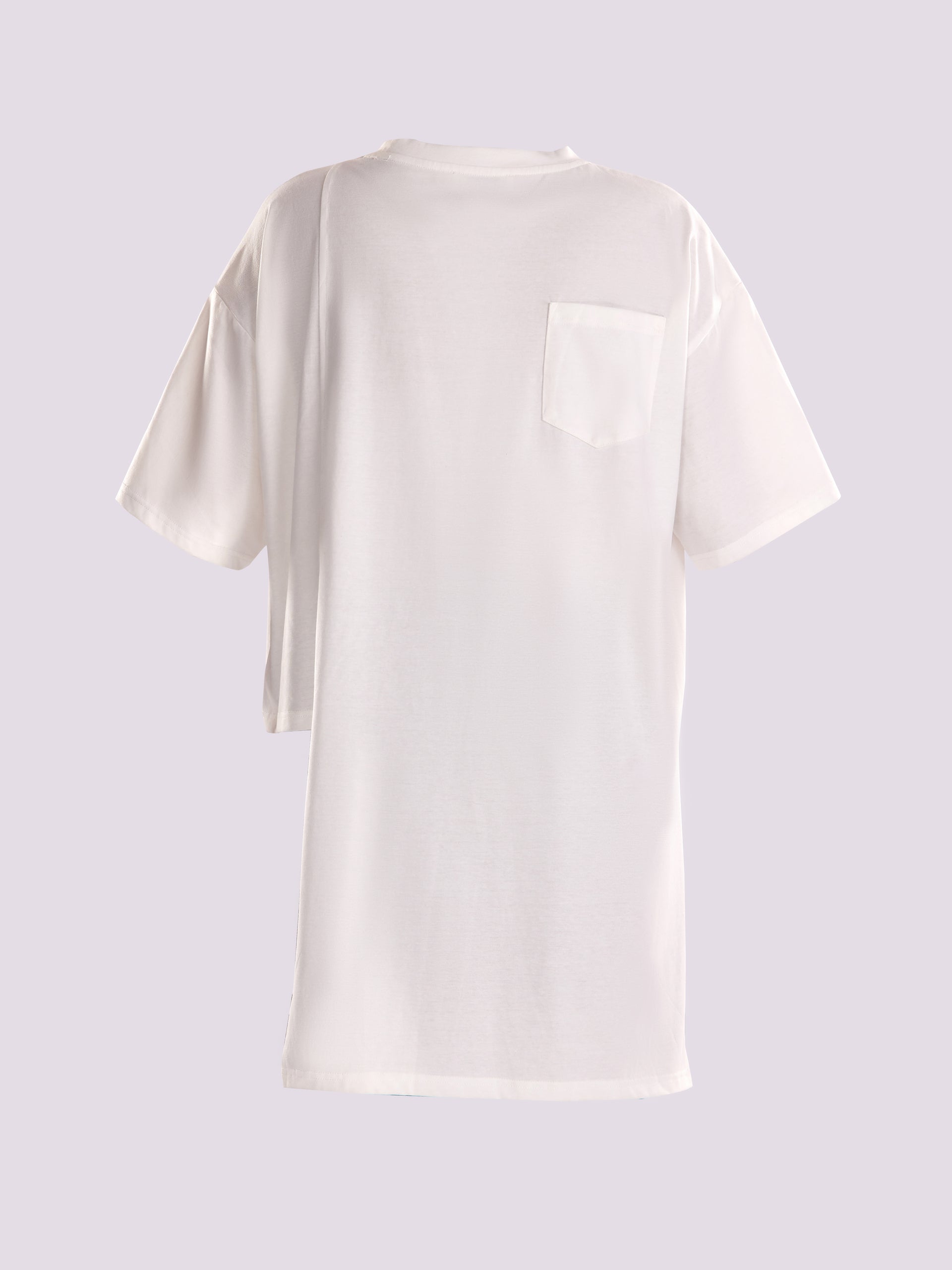 White Asymmetrical T-Shirt