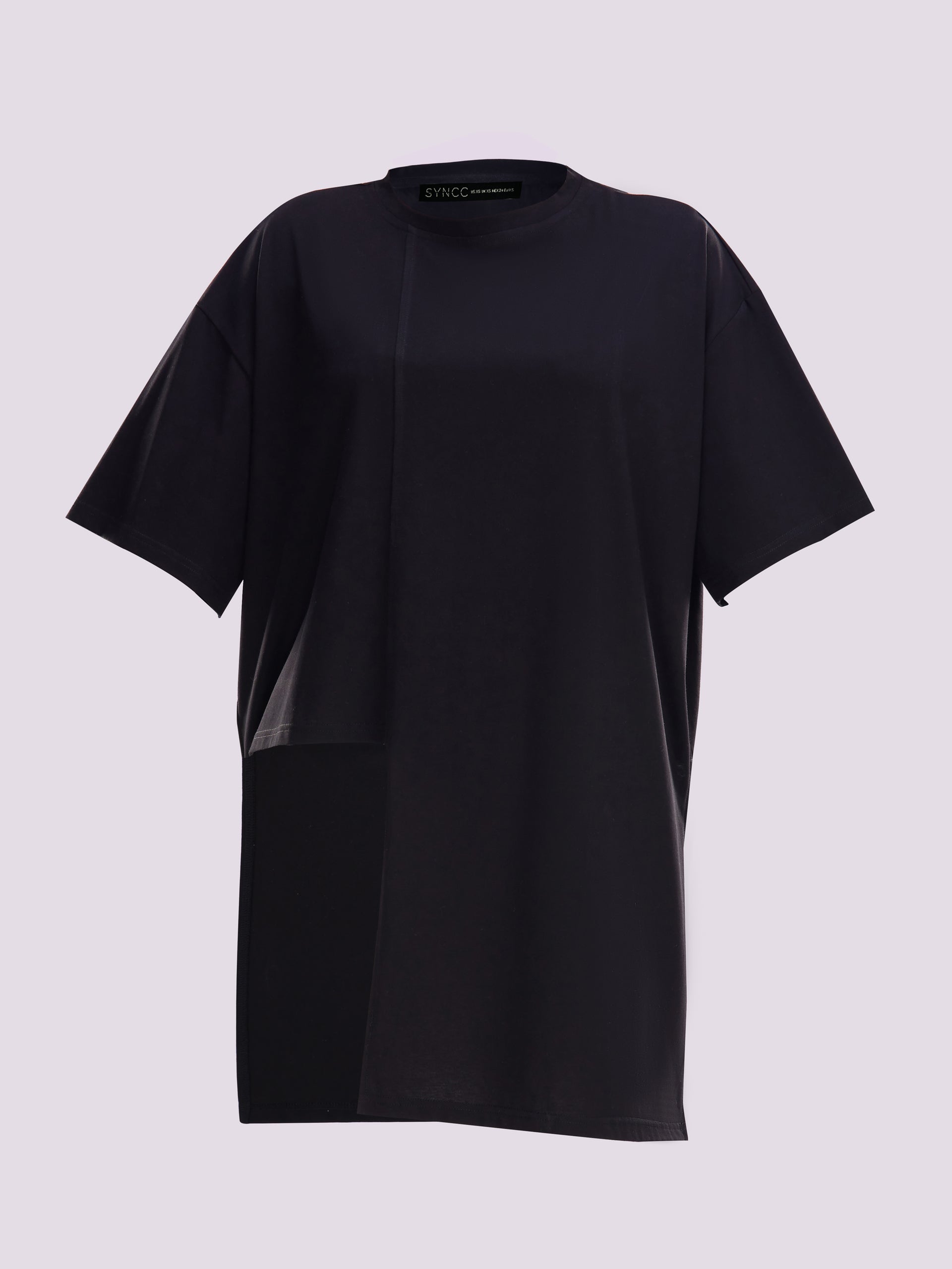 Black Asymmetrical T-Shirt