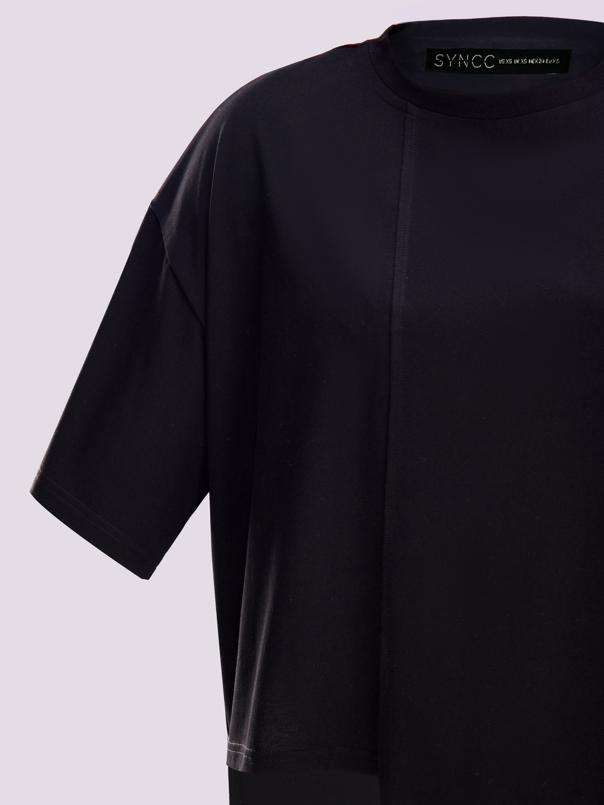 Black Asymmetrical T-Shirt