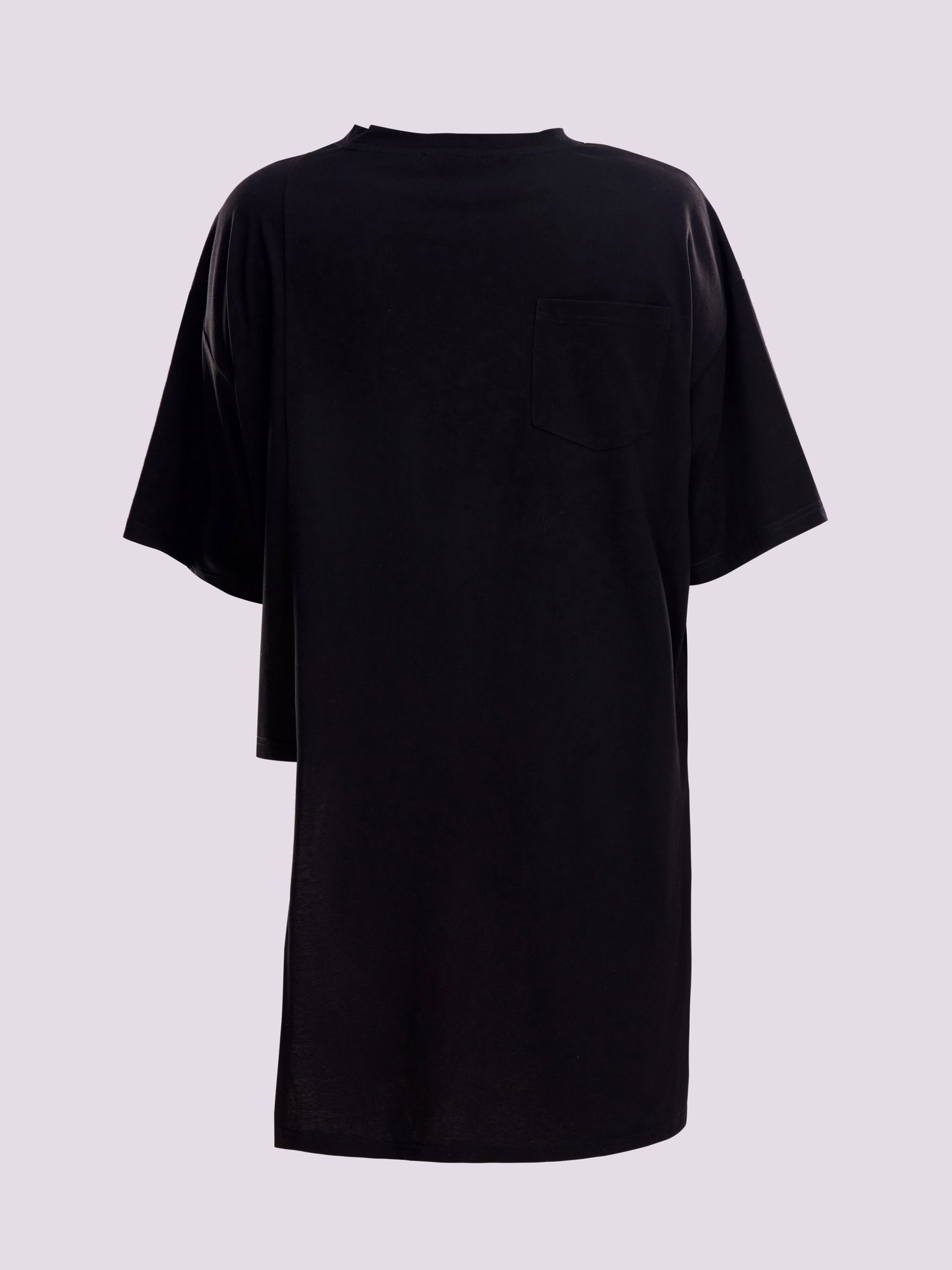 Black Asymmetrical T-Shirt