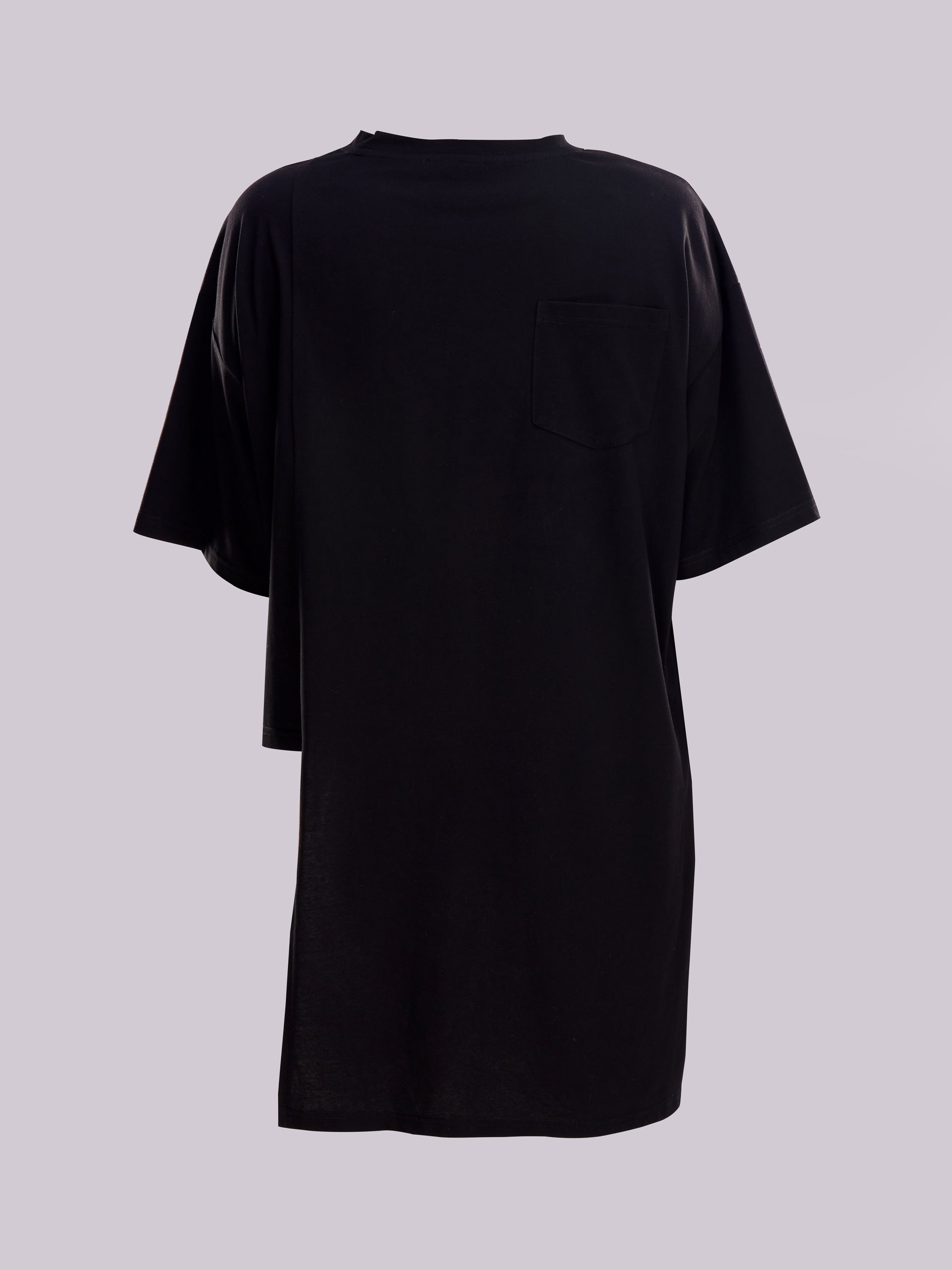 Black Asymmetrical T-Shirt