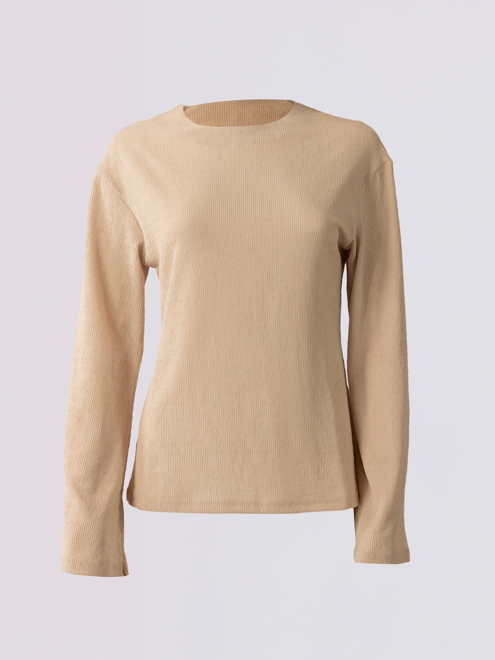 Women's Beige Banded Back Shirt - women's Short T-Shirt | SYNCC
