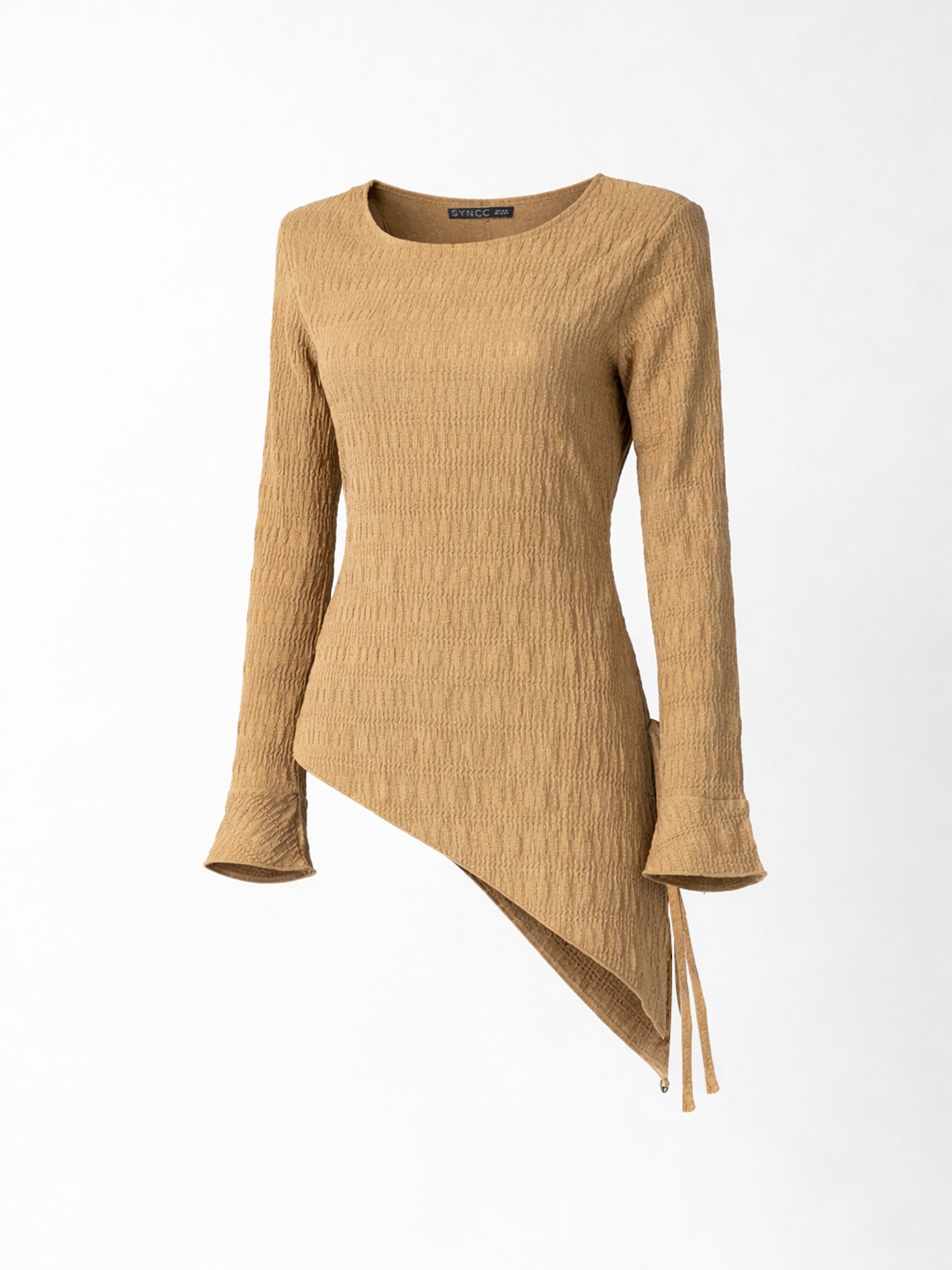 Gold Brown Asymmetric Shirt