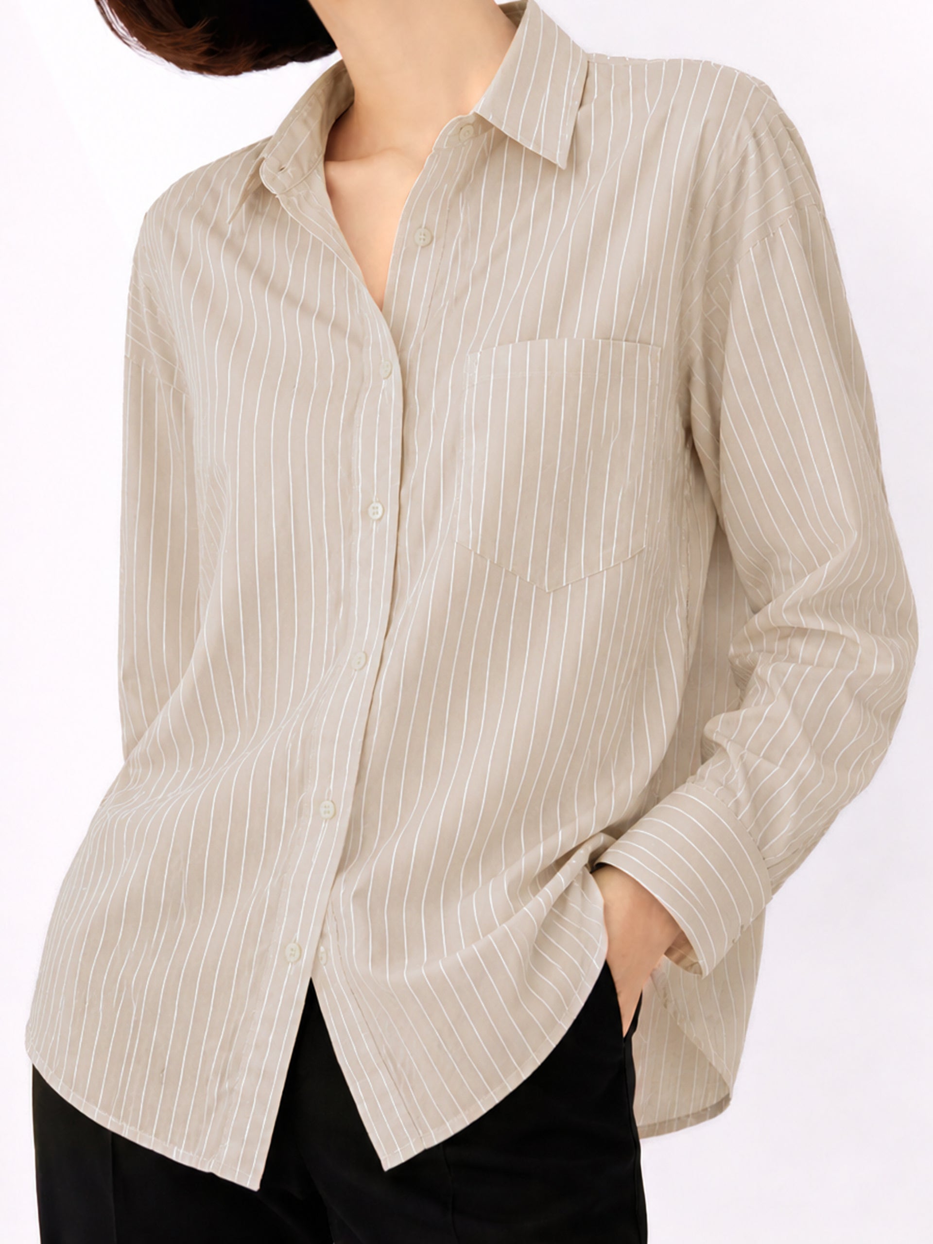 Beige Oversized Shirt