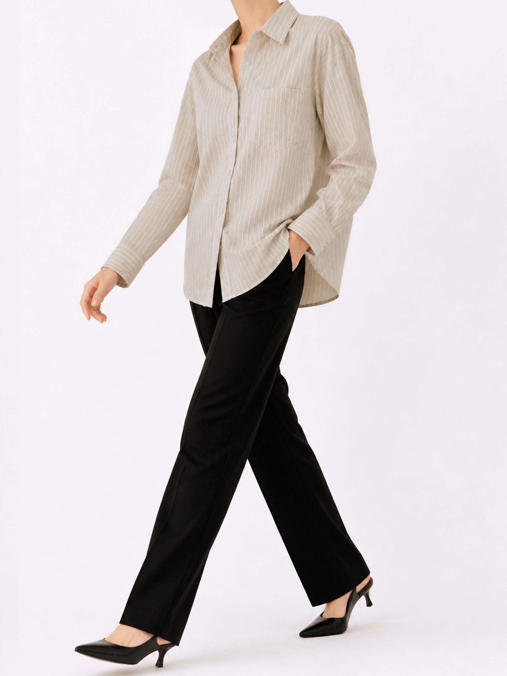 Beige Oversized Shirt