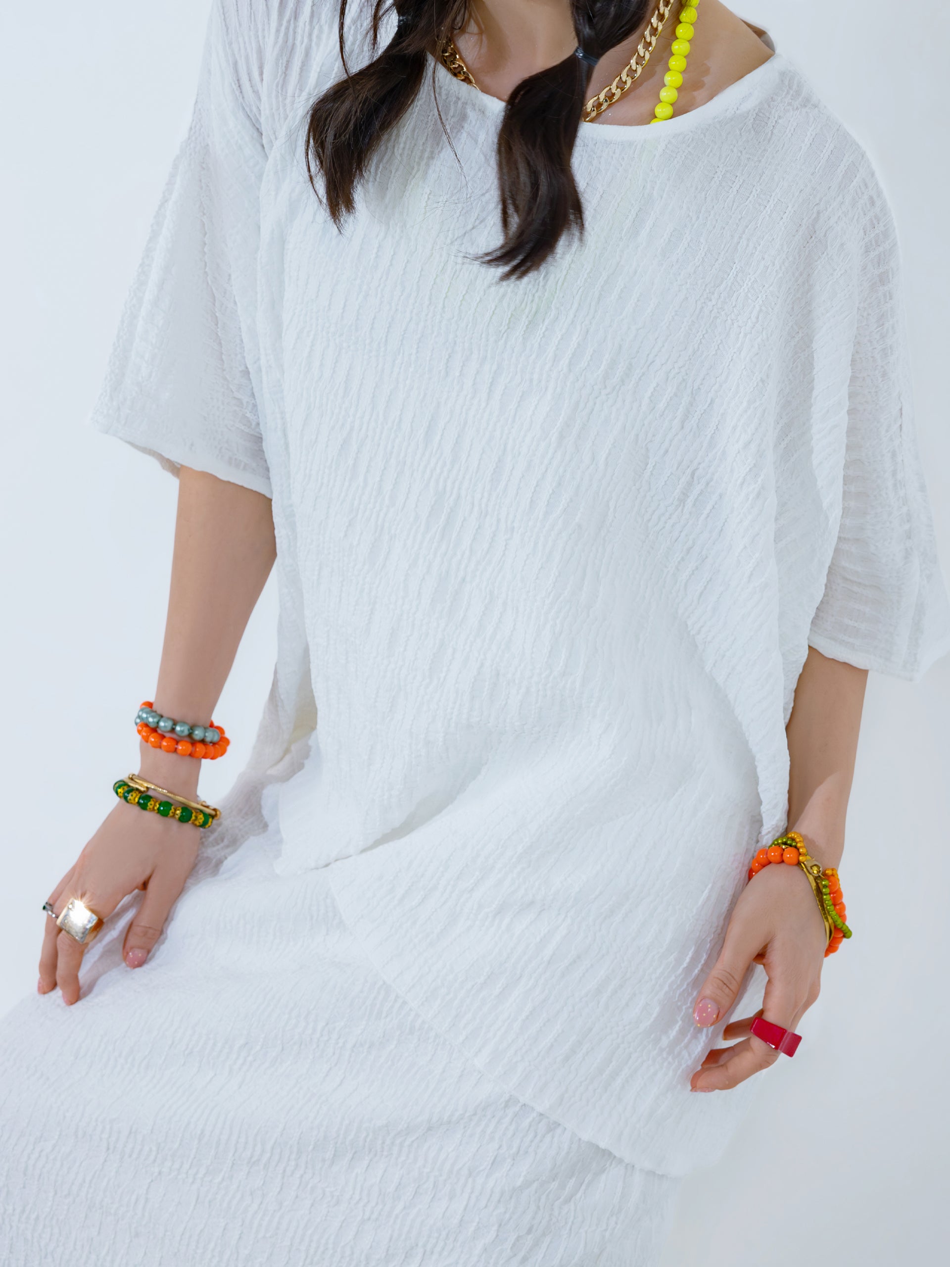 Ivory Textured Blouse