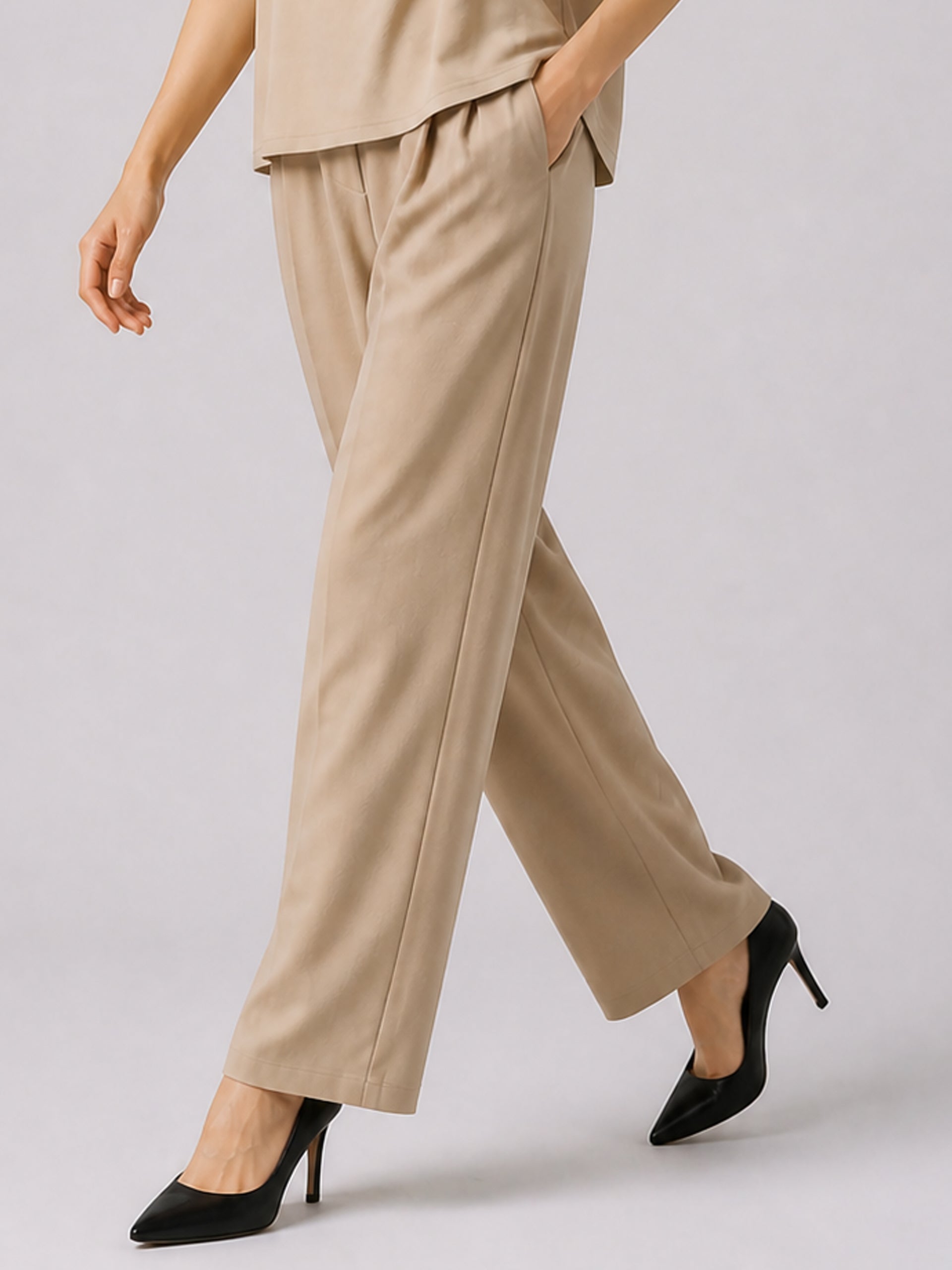 Brown Wide Leg Trousers