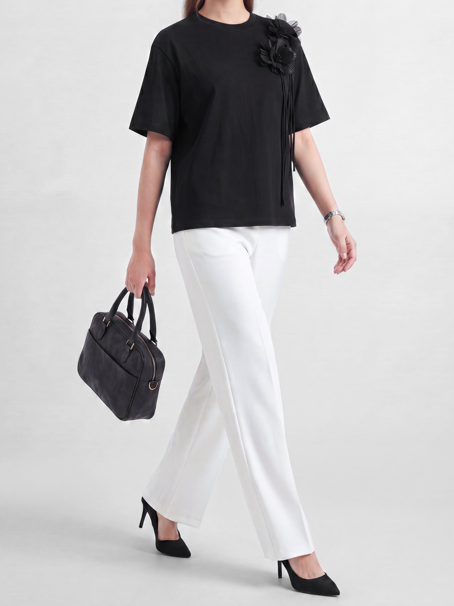 Ebony Embellished Tee