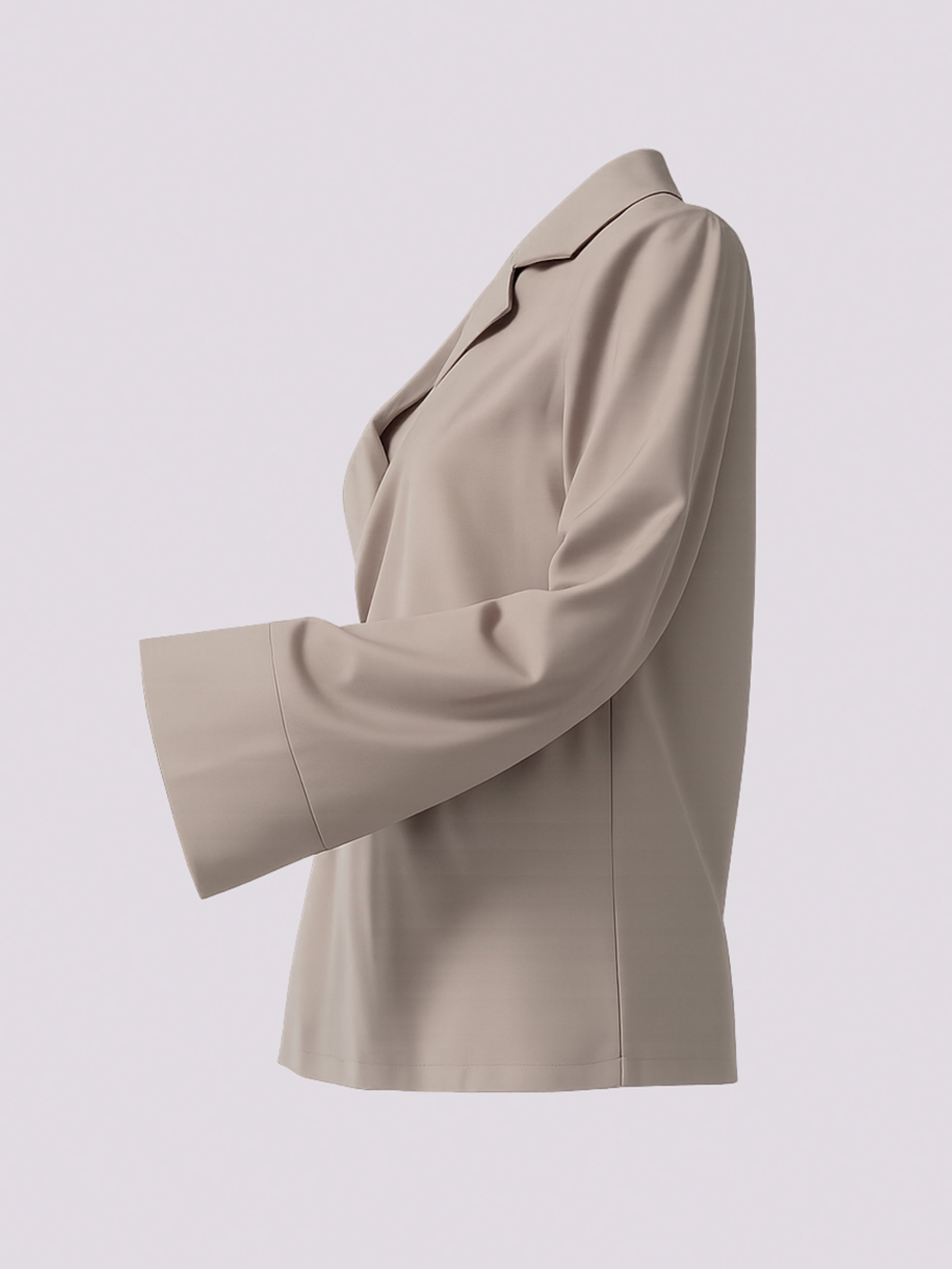 Taupe Overlap Blazer